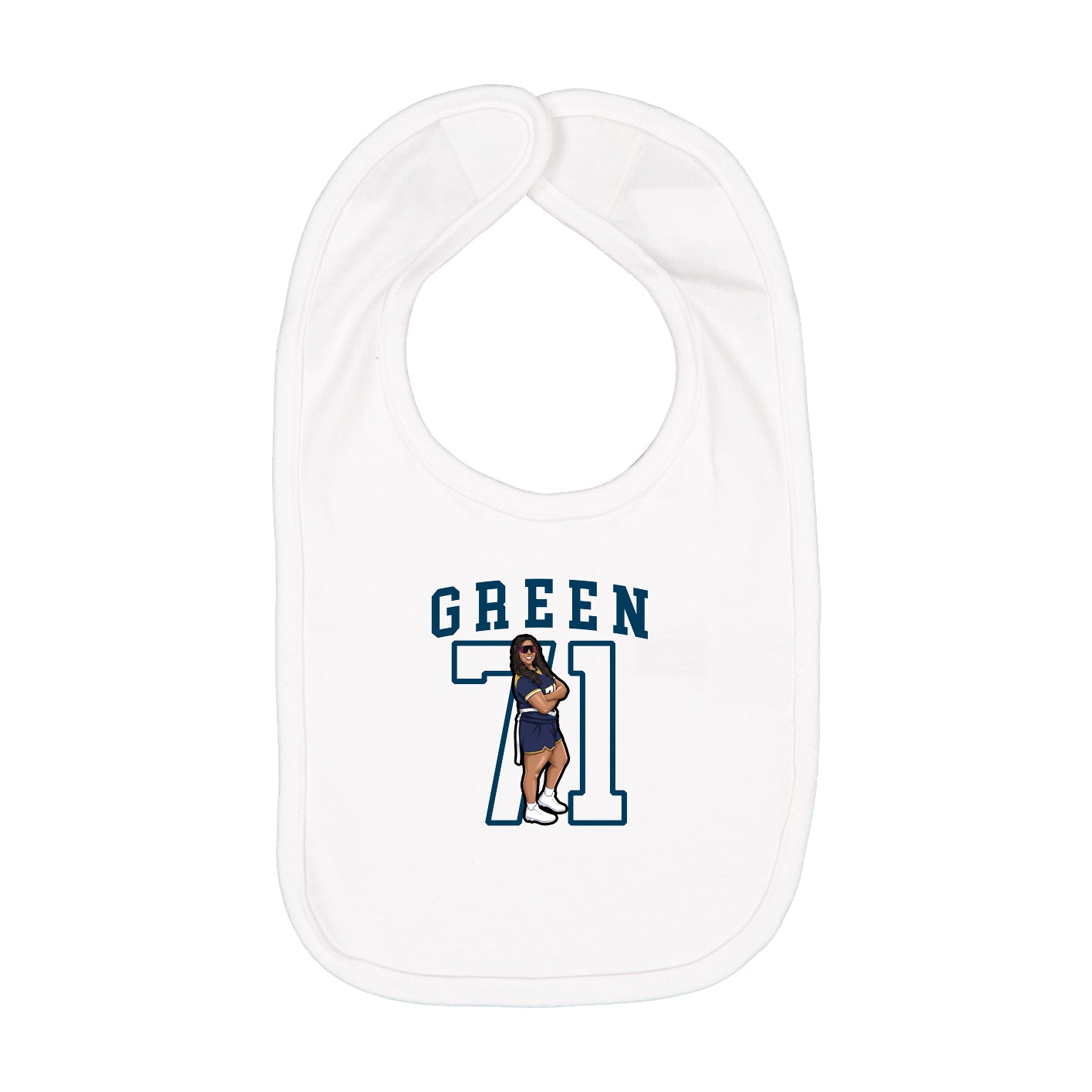 Infant Bib — Shirsey in White