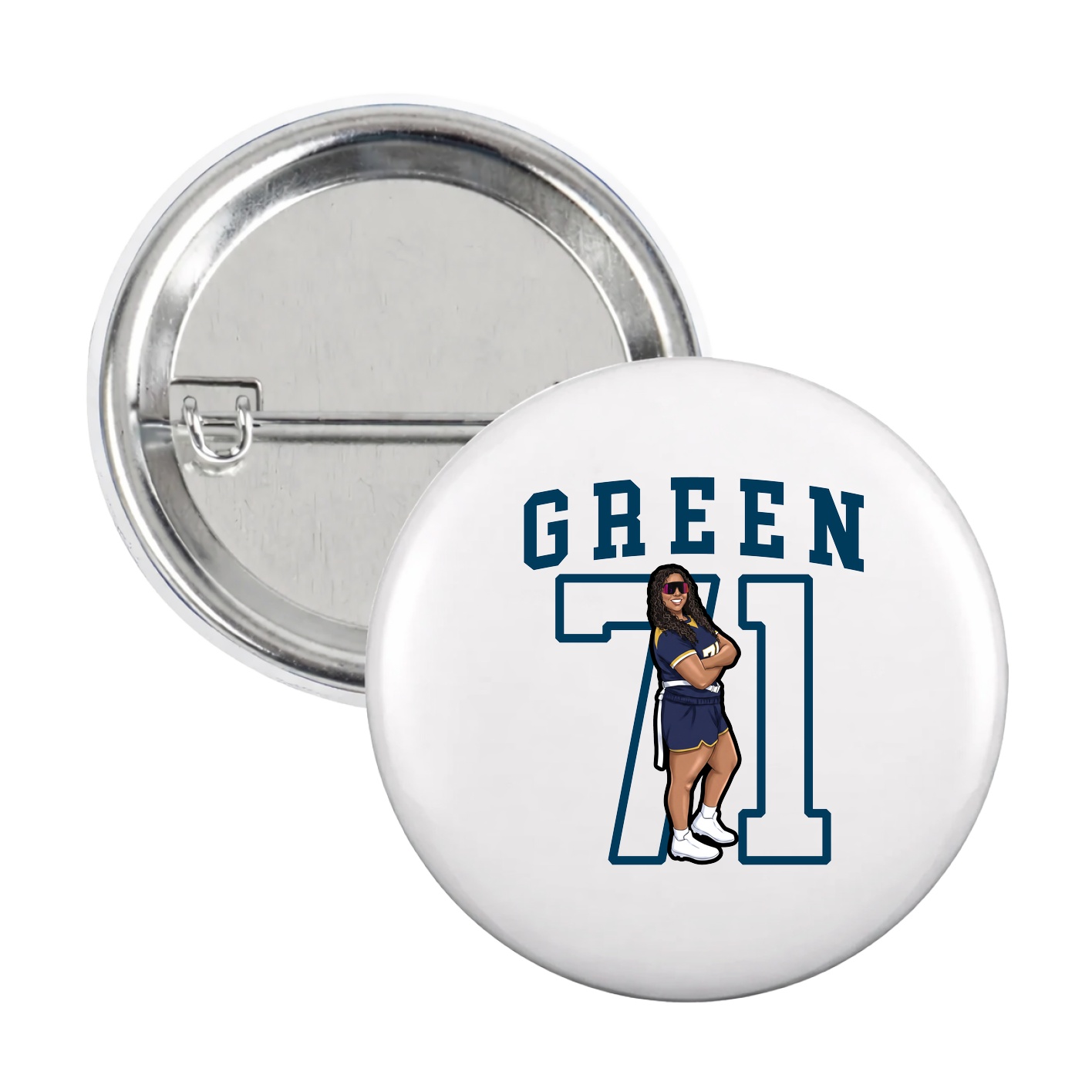 Game Day Button — Shirsey in White