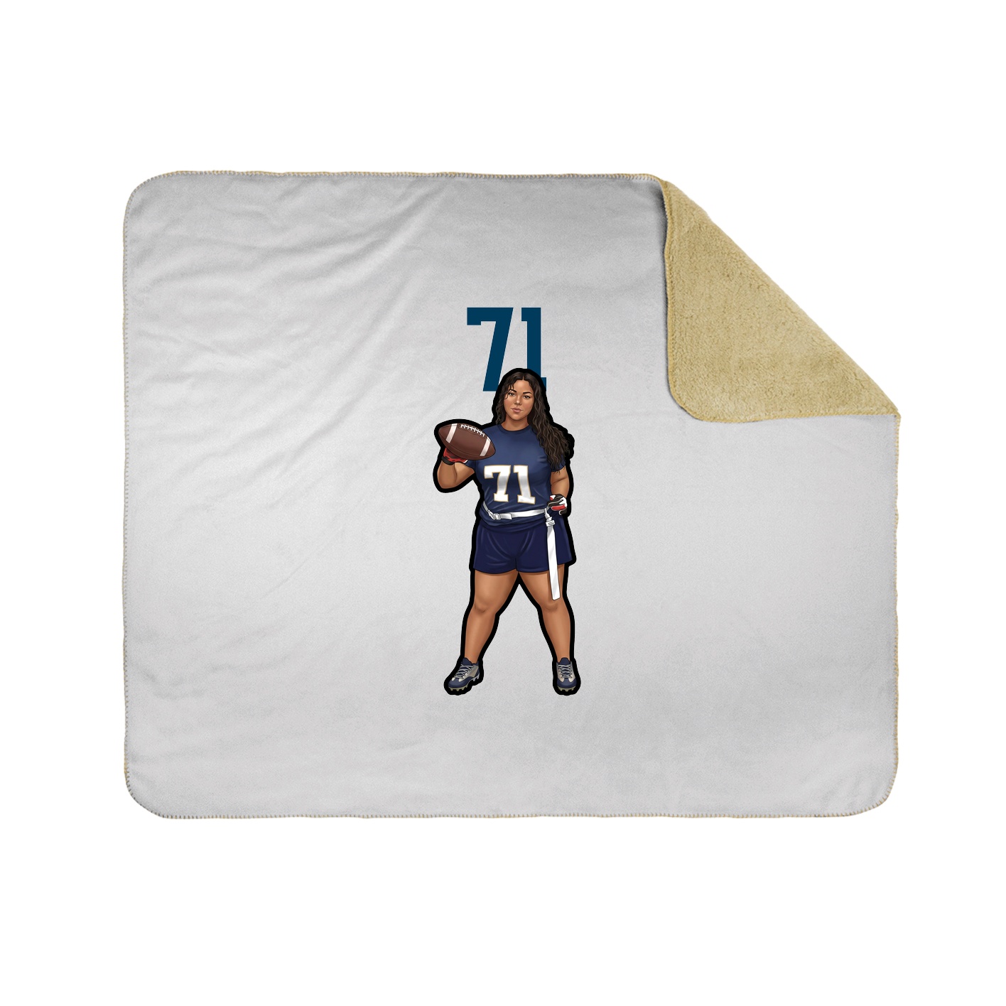 Throw Blanket — Number Top in White