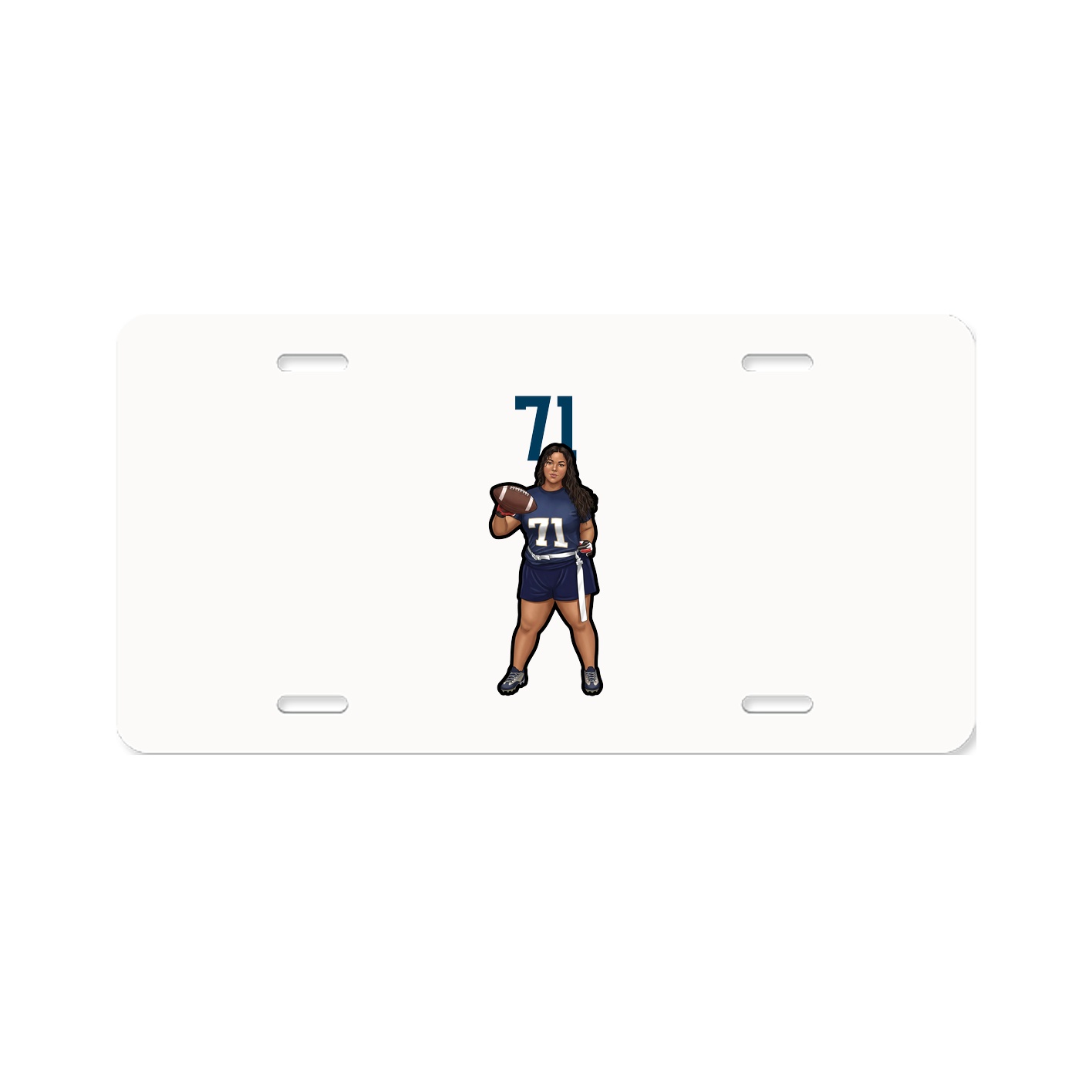 License Plate — Number Top in Classic