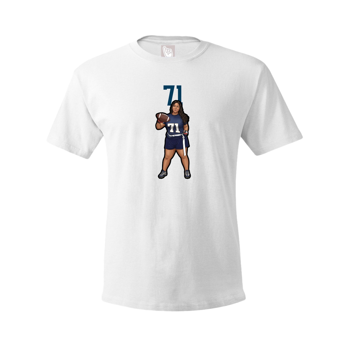 Youth Tee — Number Top in White
