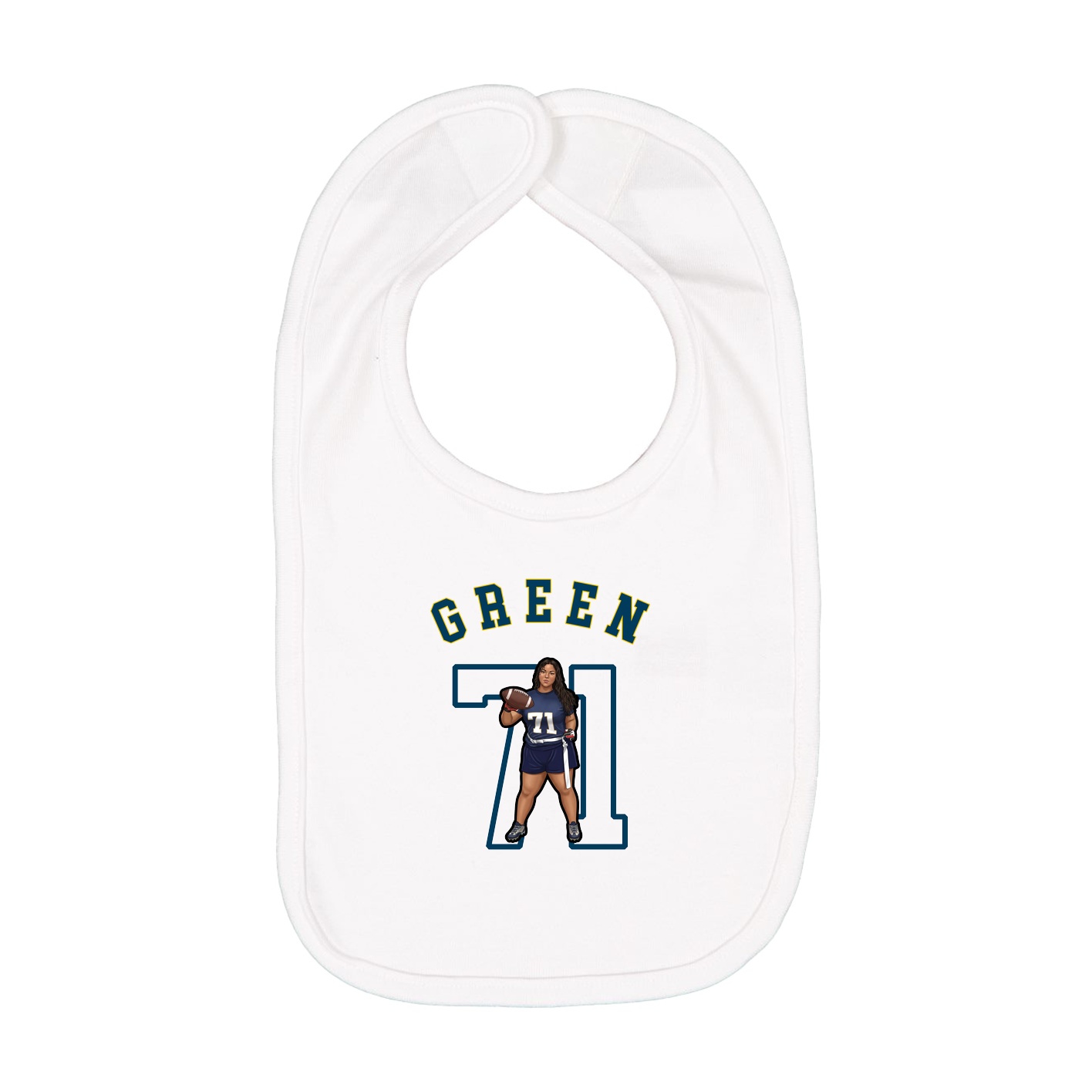 Infant Bib — Shirsey Arch in White