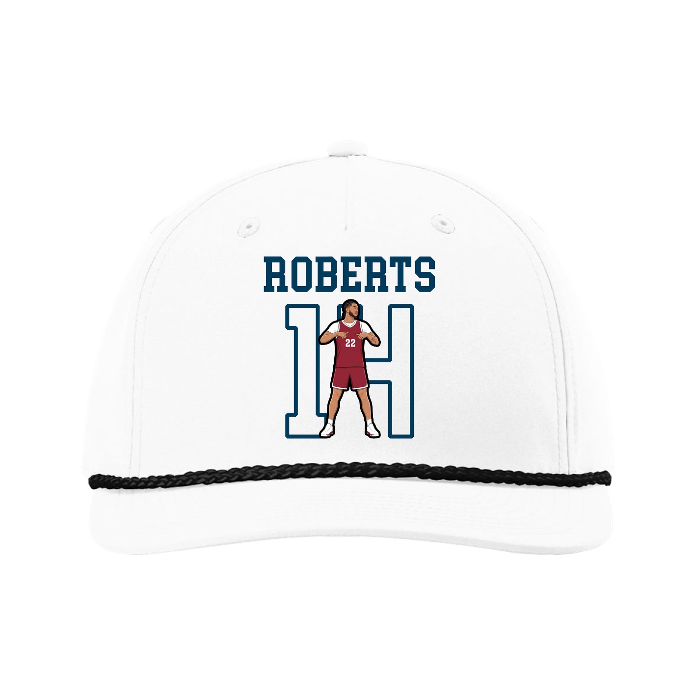 Five-Panel Classic Rope Cap — Shirsey in White