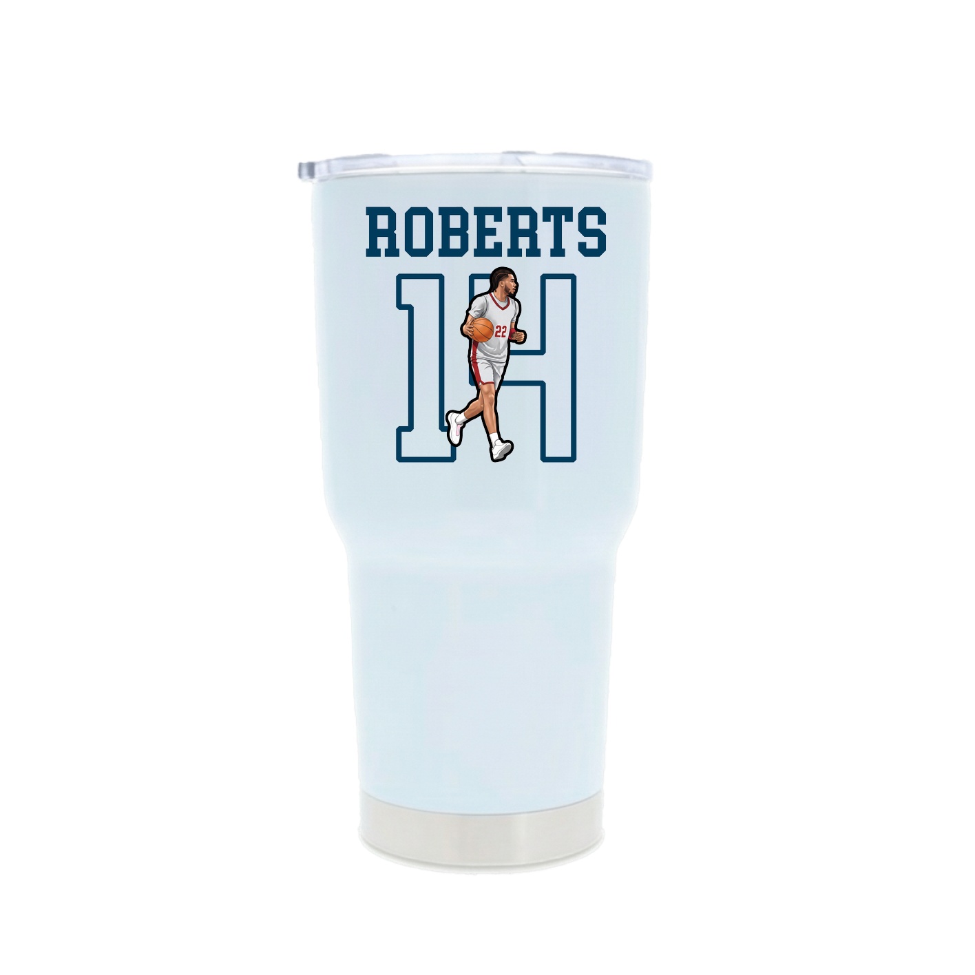 30oz Stainless Steel Tumbler — Shirsey in White