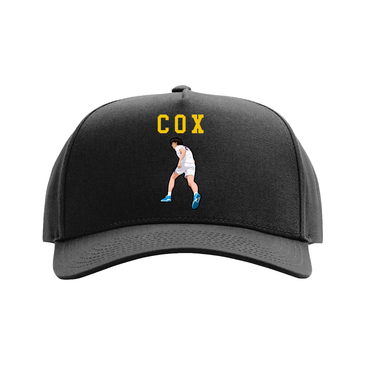 Full Fabric Five-Panel Champ Cap — Shirsey in Black