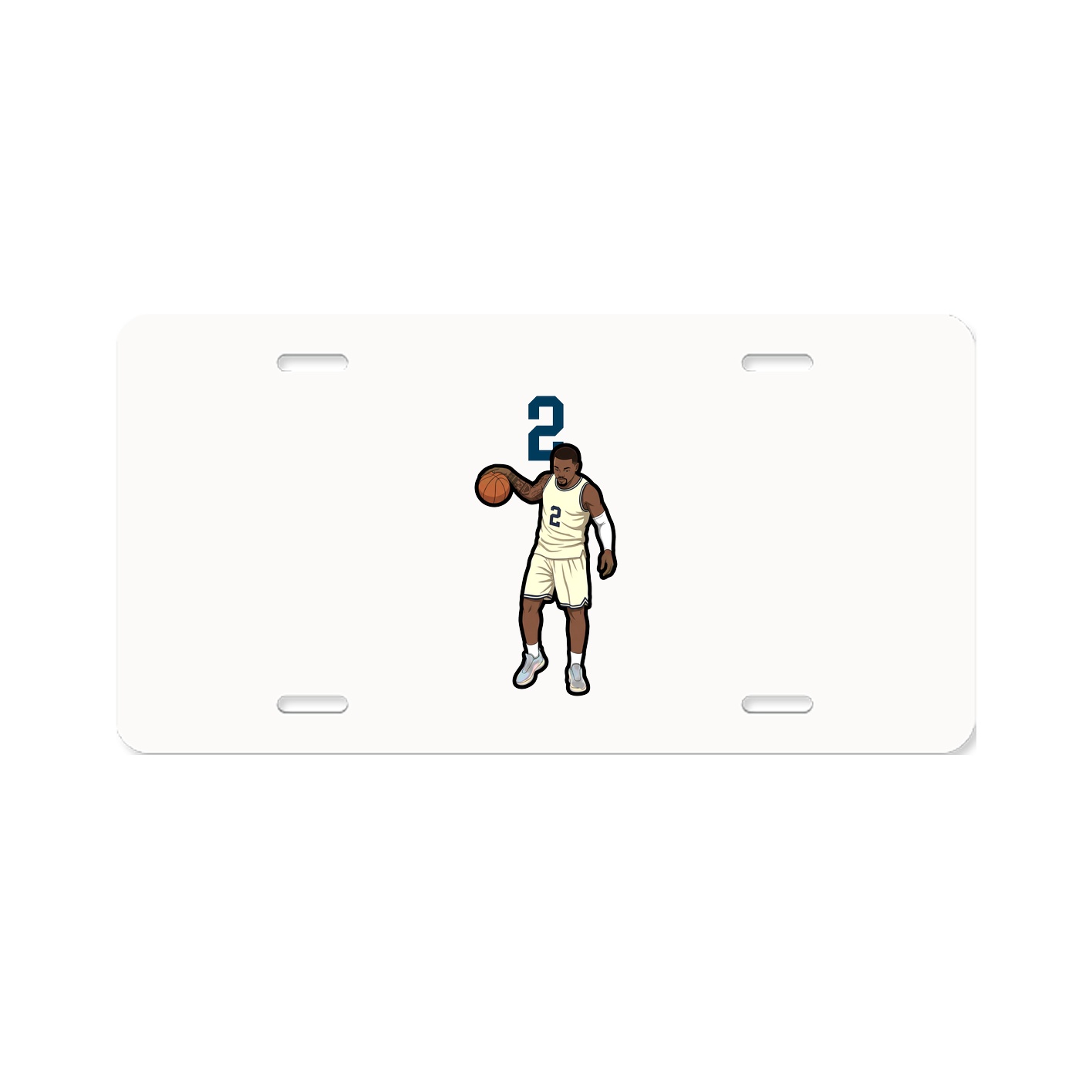 License Plate — Number Top in Classic