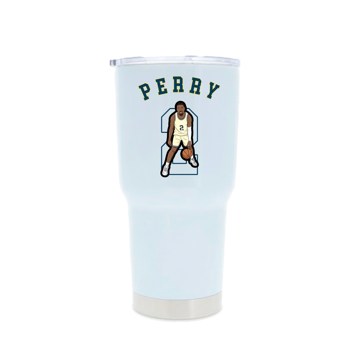 30oz Stainless Steel Tumbler — Shirsey Arch in White