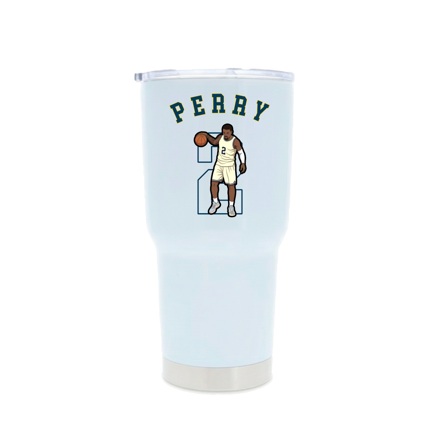 30oz Stainless Steel Tumbler — Shirsey Arch in White