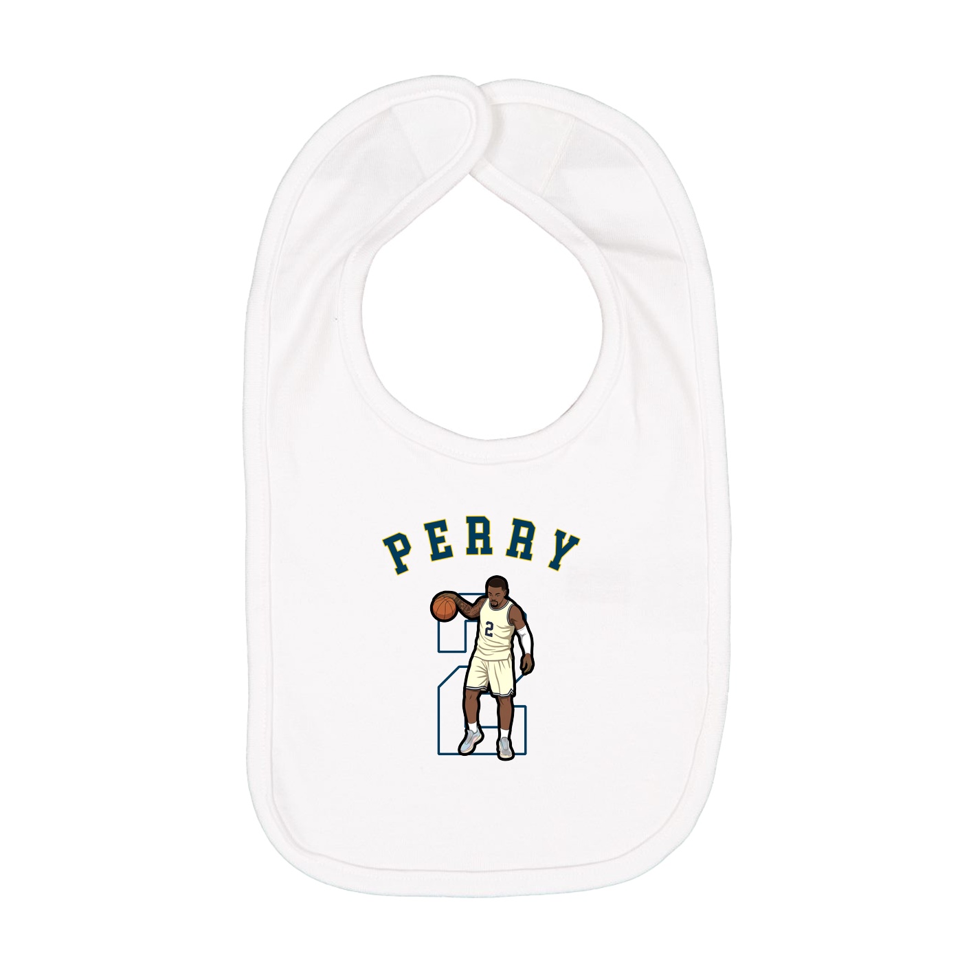 Infant Bib — Shirsey Arch in White
