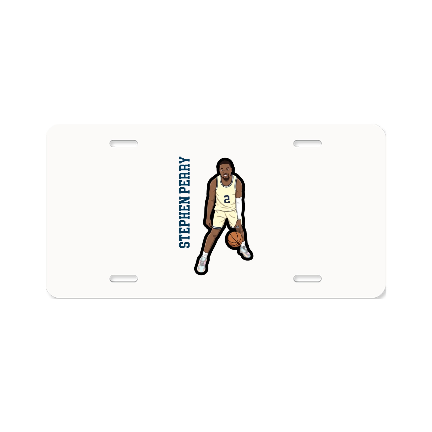 License Plate — Name Vertical in Classic
