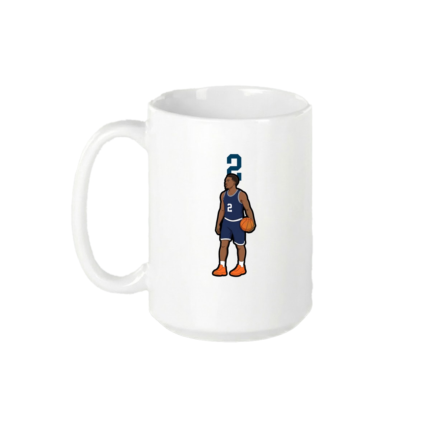 15oz Coffee Mug — Number Top in White