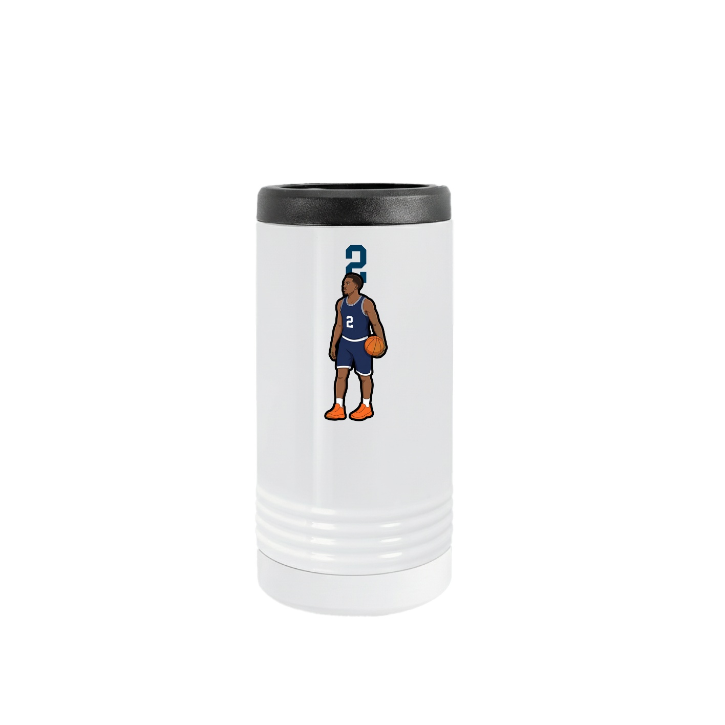 Slim Beverage Holder — Number Top in White