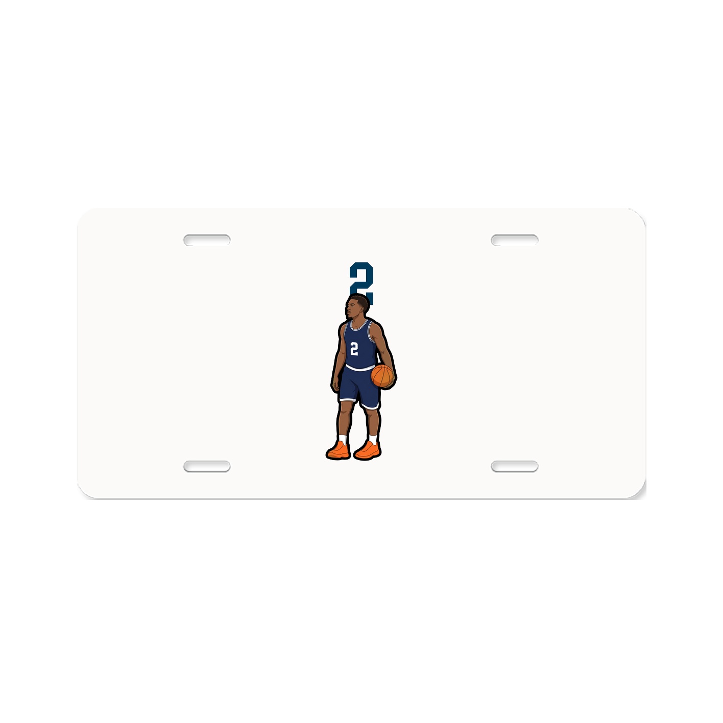 License Plate — Number Top in Classic