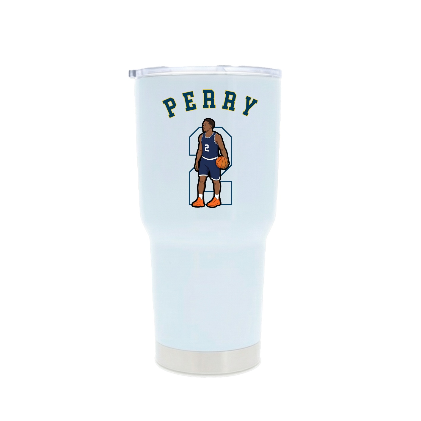 30oz Stainless Steel Tumbler — Shirsey Arch in White