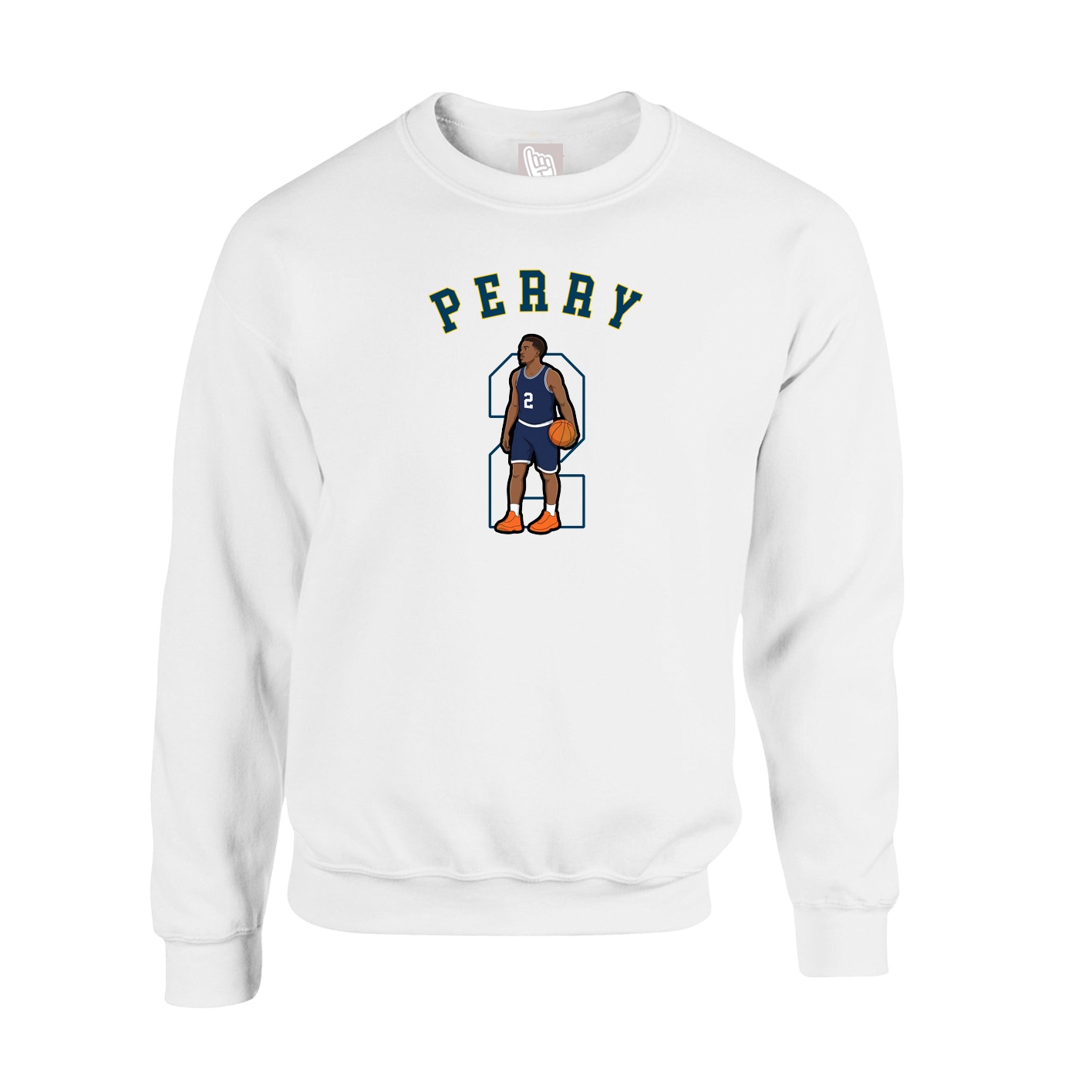 Fleece Crew — Shirsey Arch in White