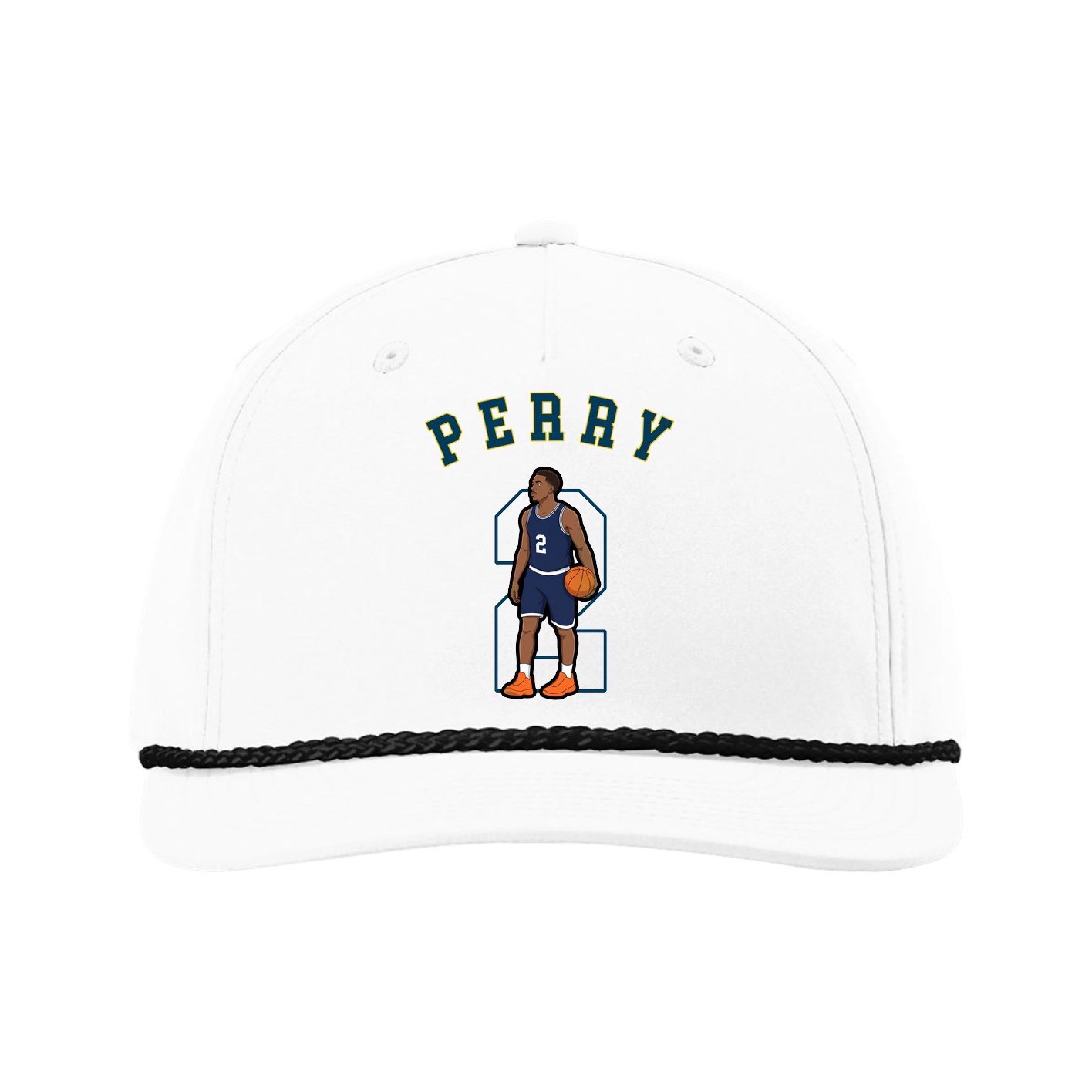 Five-Panel Classic Rope Cap — Shirsey Arch in White