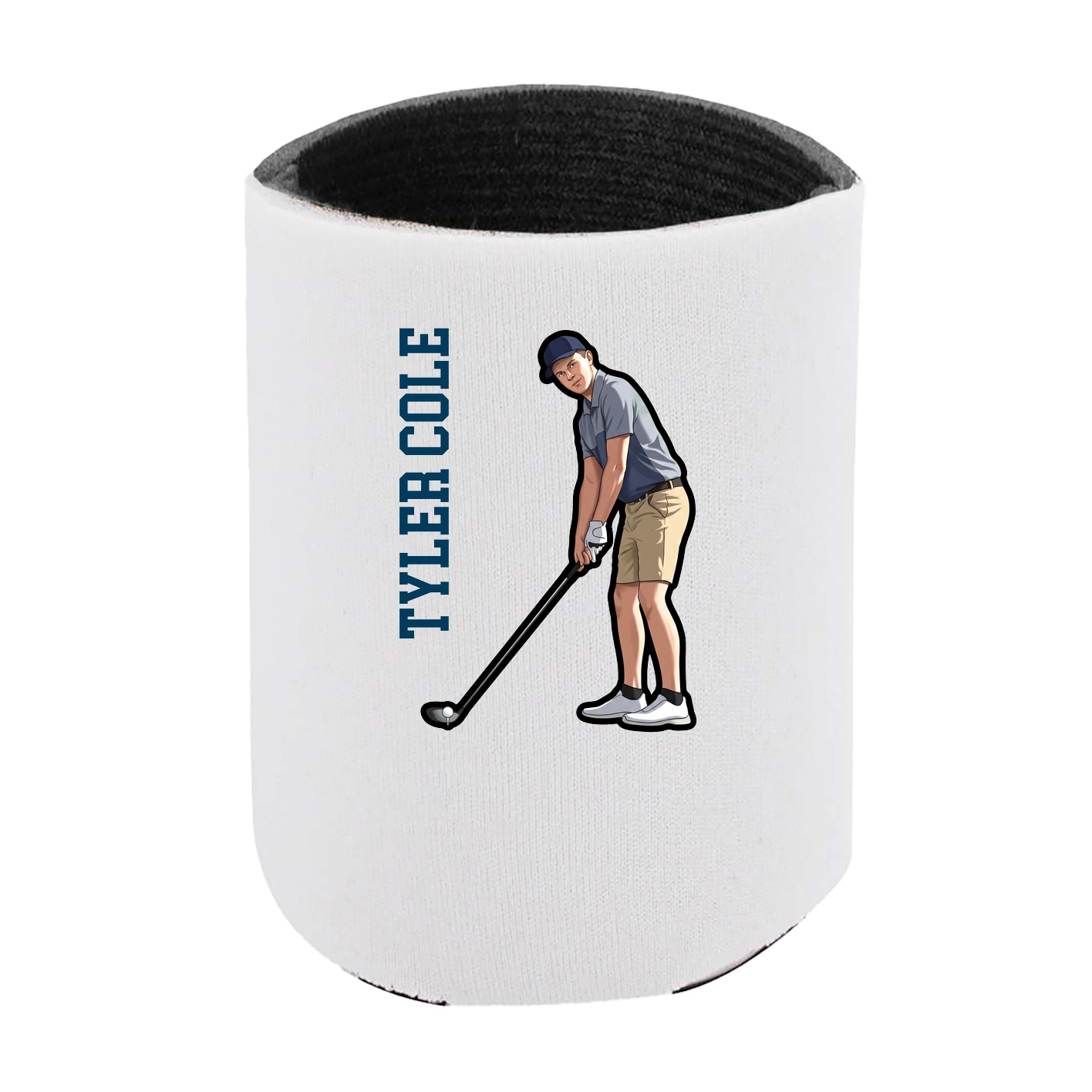 Can Holder — Name Vertical in White