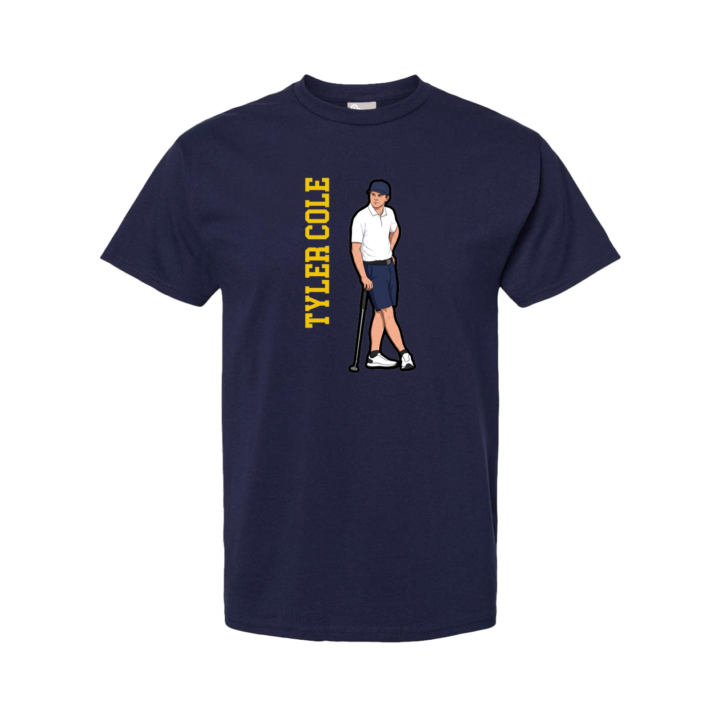 Tee — Name Vertical in Navy