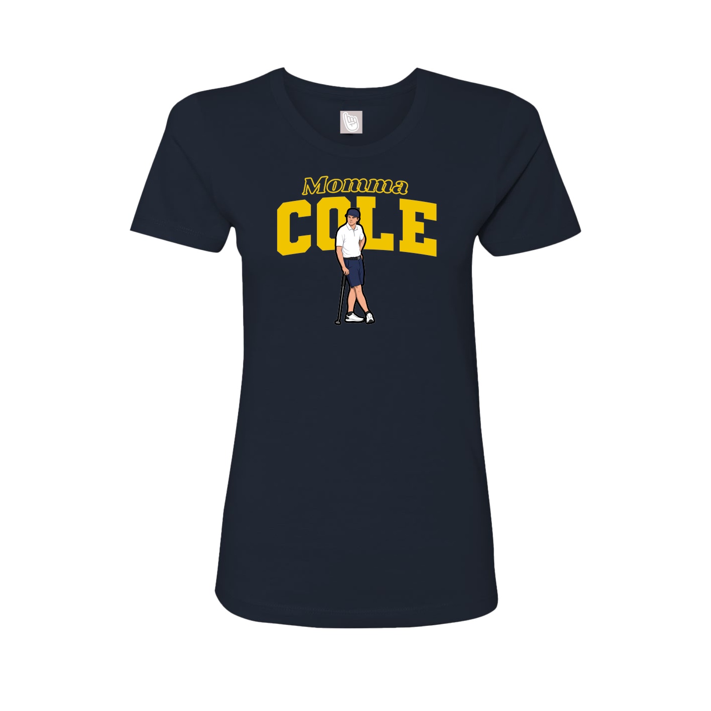 Womens Tee — Mothers Day Block in Navy