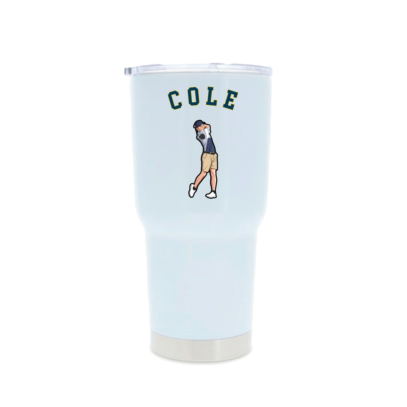30oz Stainless Steel Tumbler — Shirsey Arch in White