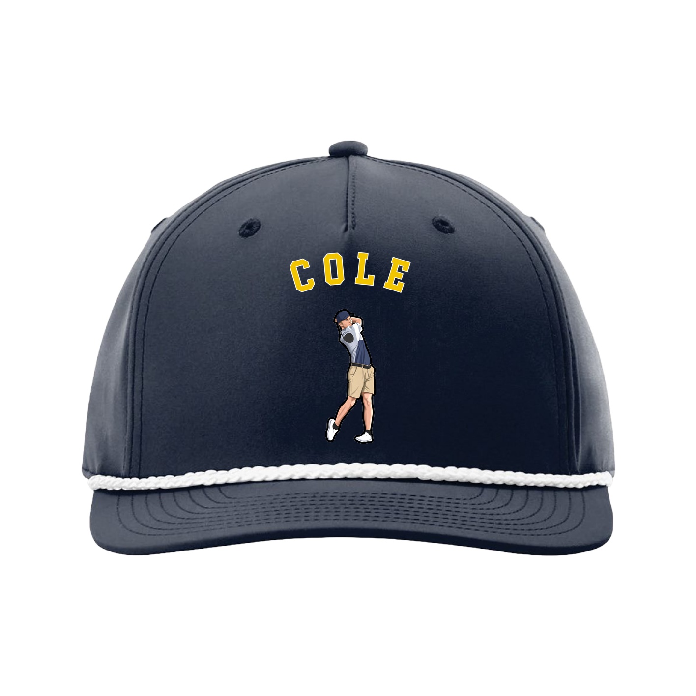 Five-Panel Classic Rope Cap — Shirsey Arch in Navy