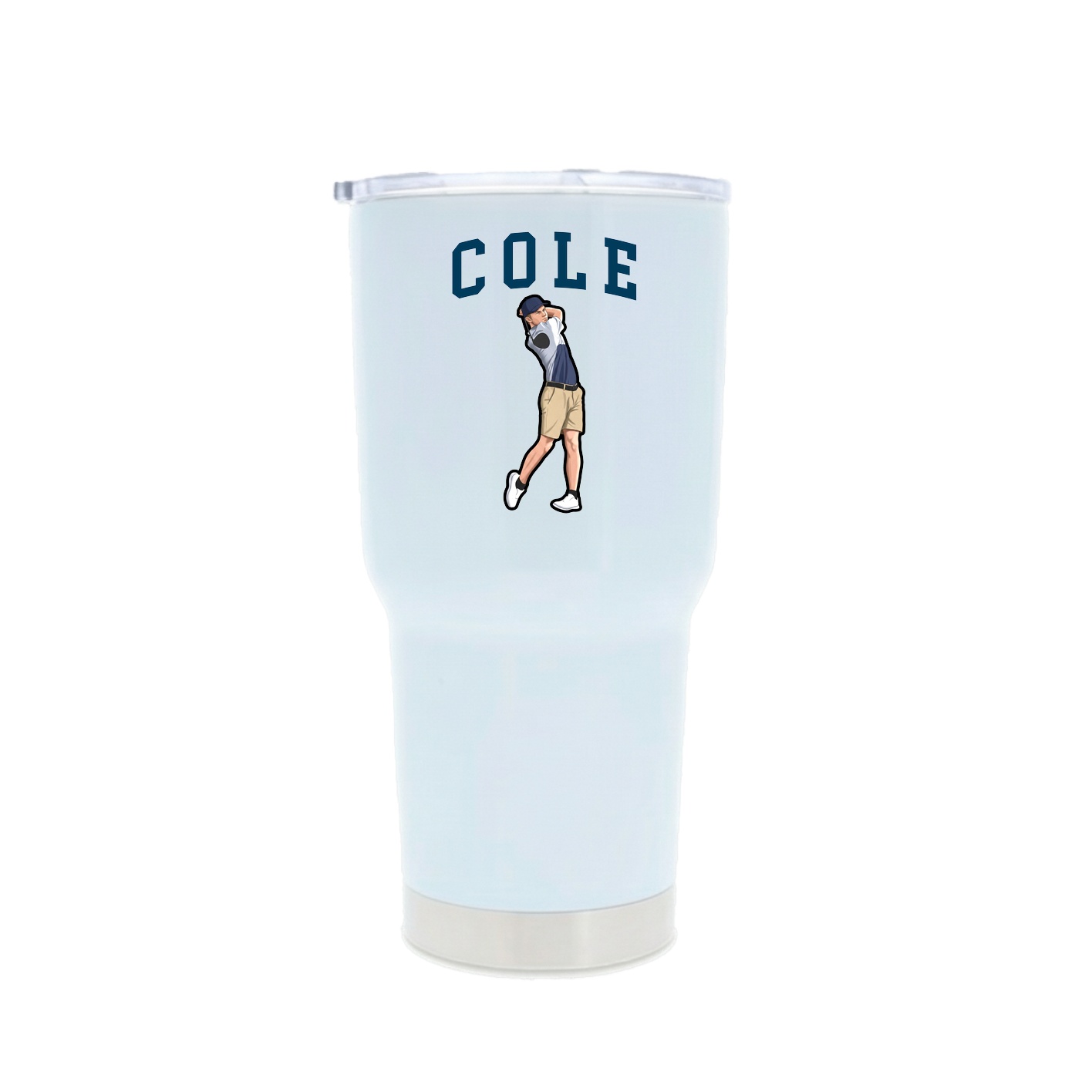 30oz Stainless Steel Tumbler — Shirsey in White