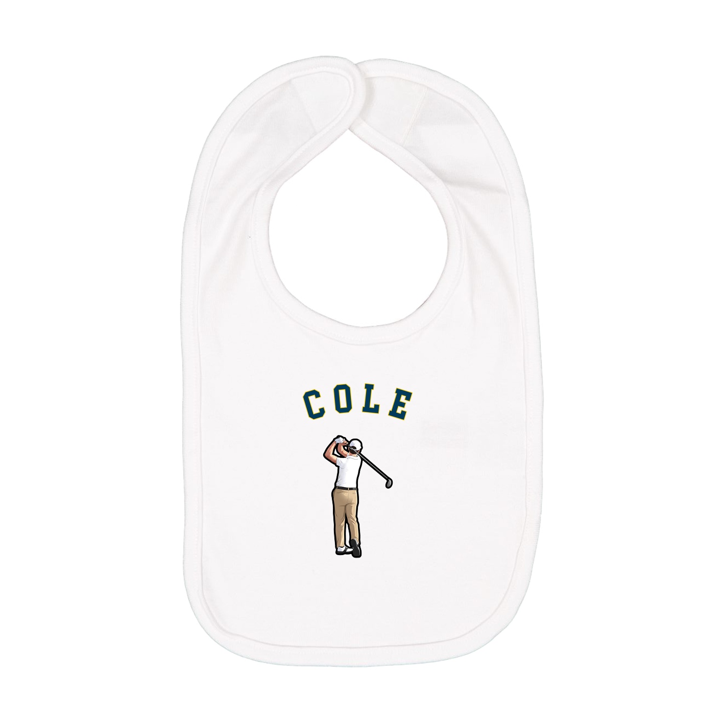 Infant Bib — Shirsey Arch in White