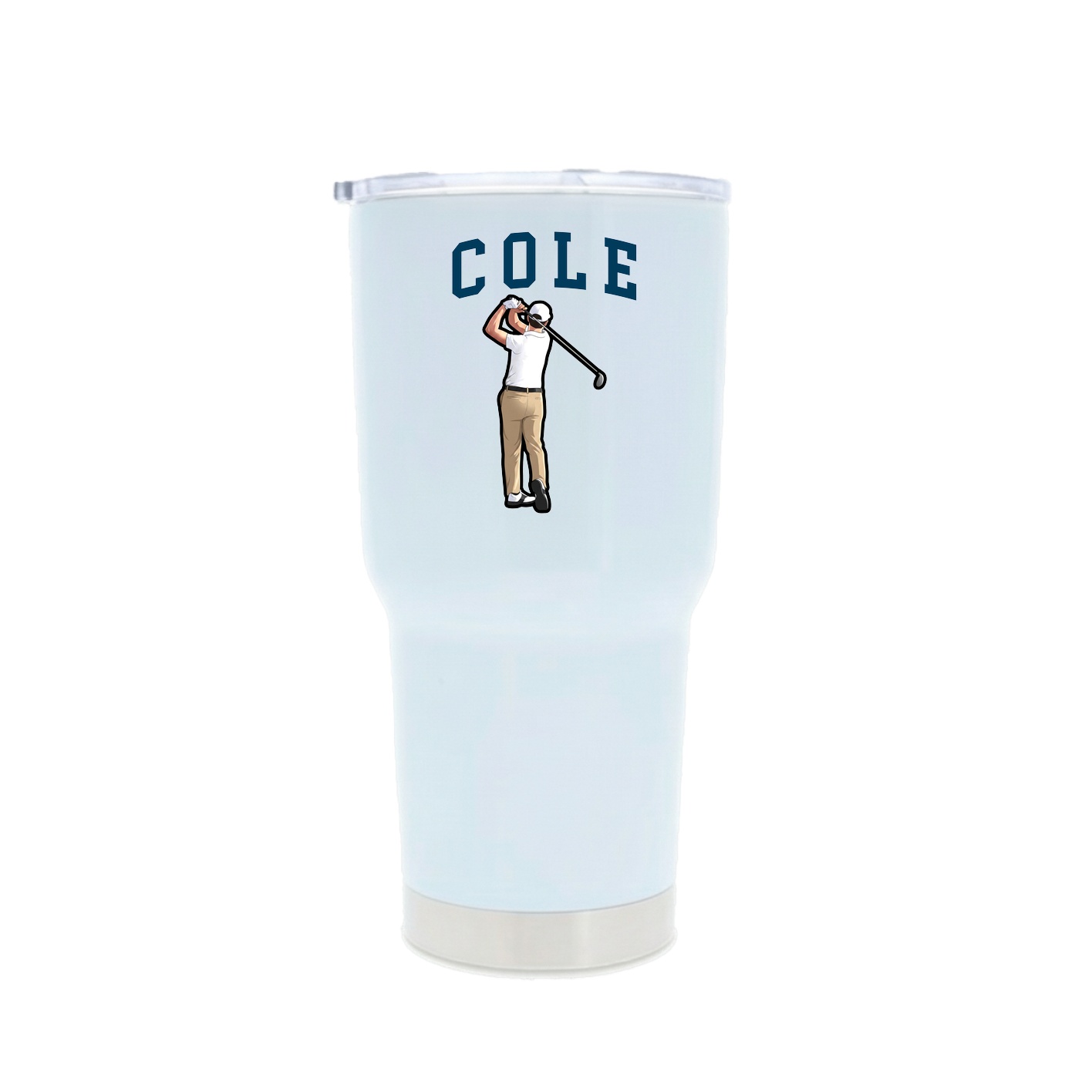 30oz Stainless Steel Tumbler — Shirsey in White