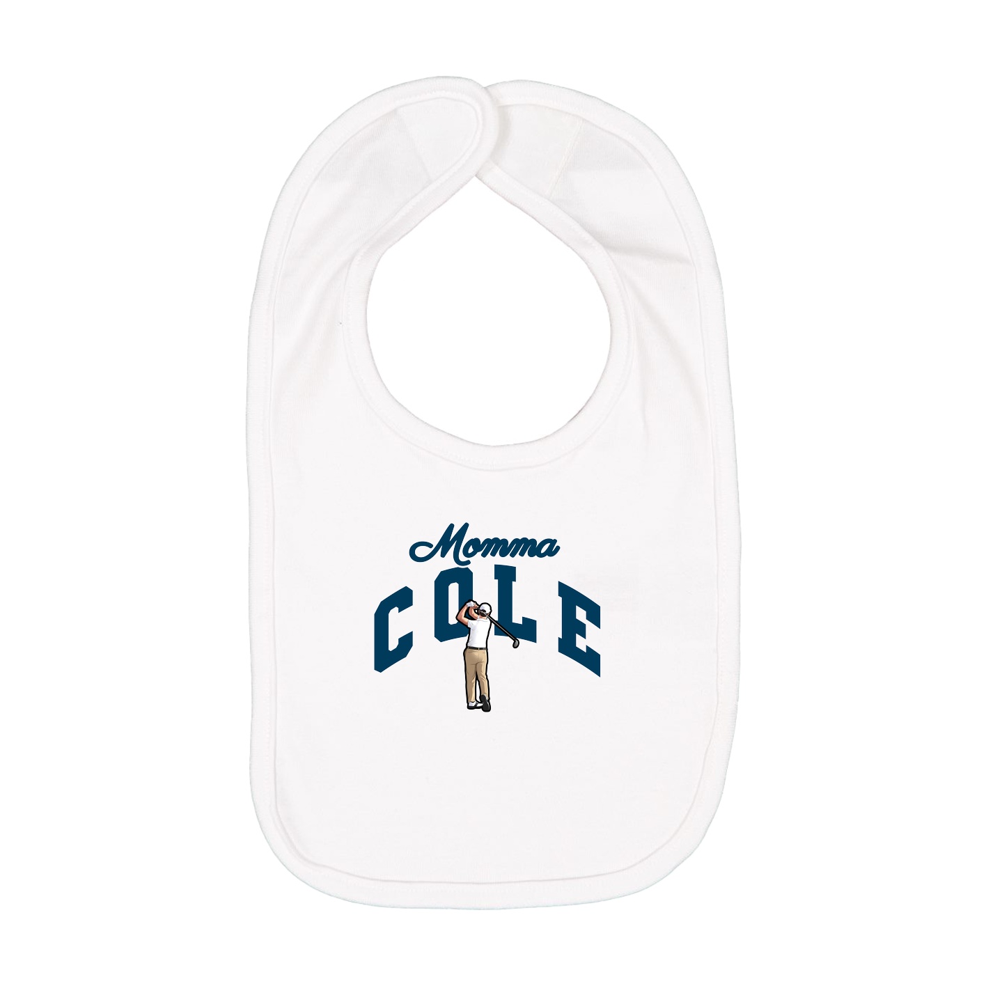 Infant Bib — Mothers Day Arch in White