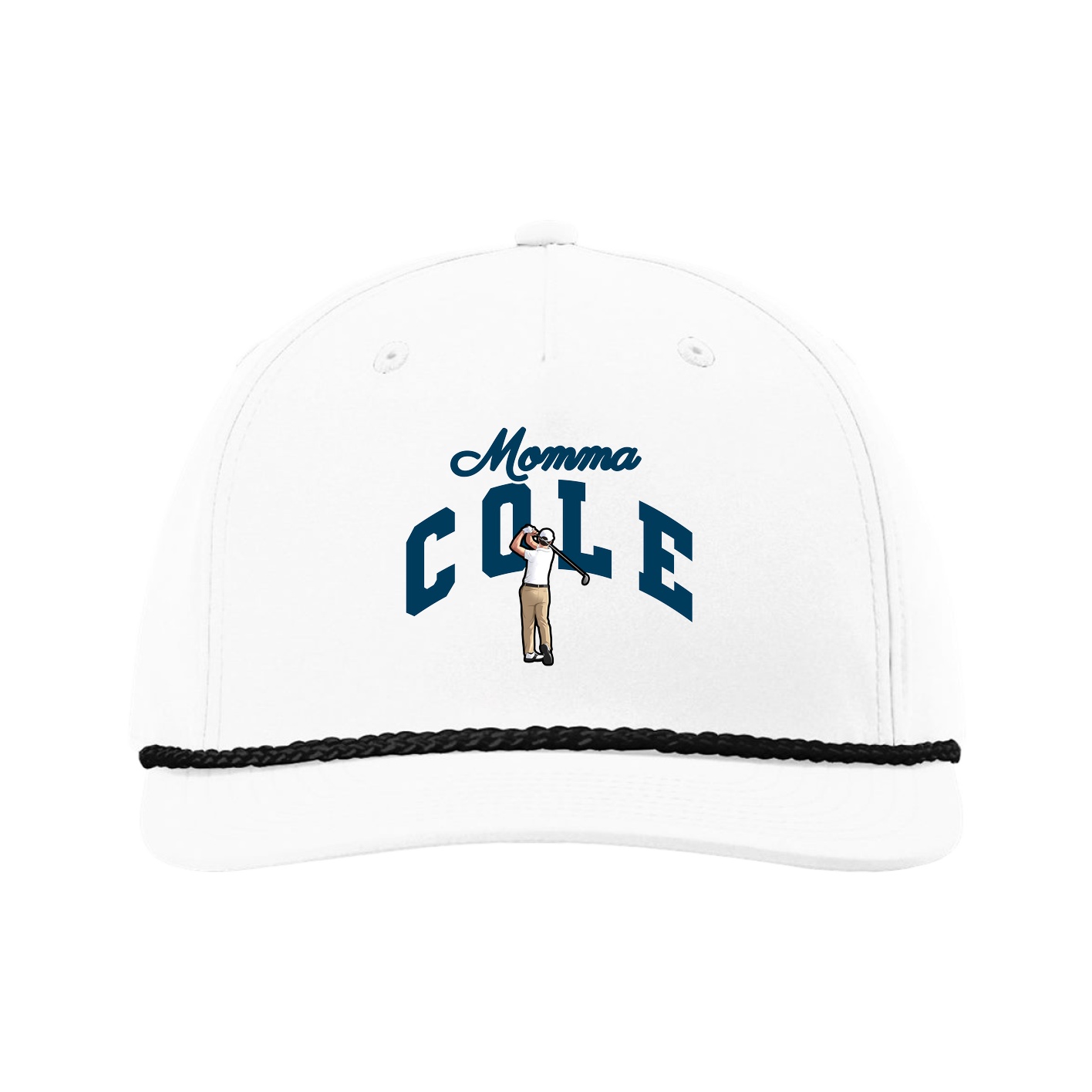 Five-Panel Classic Rope Cap — Mothers Day Arch in White