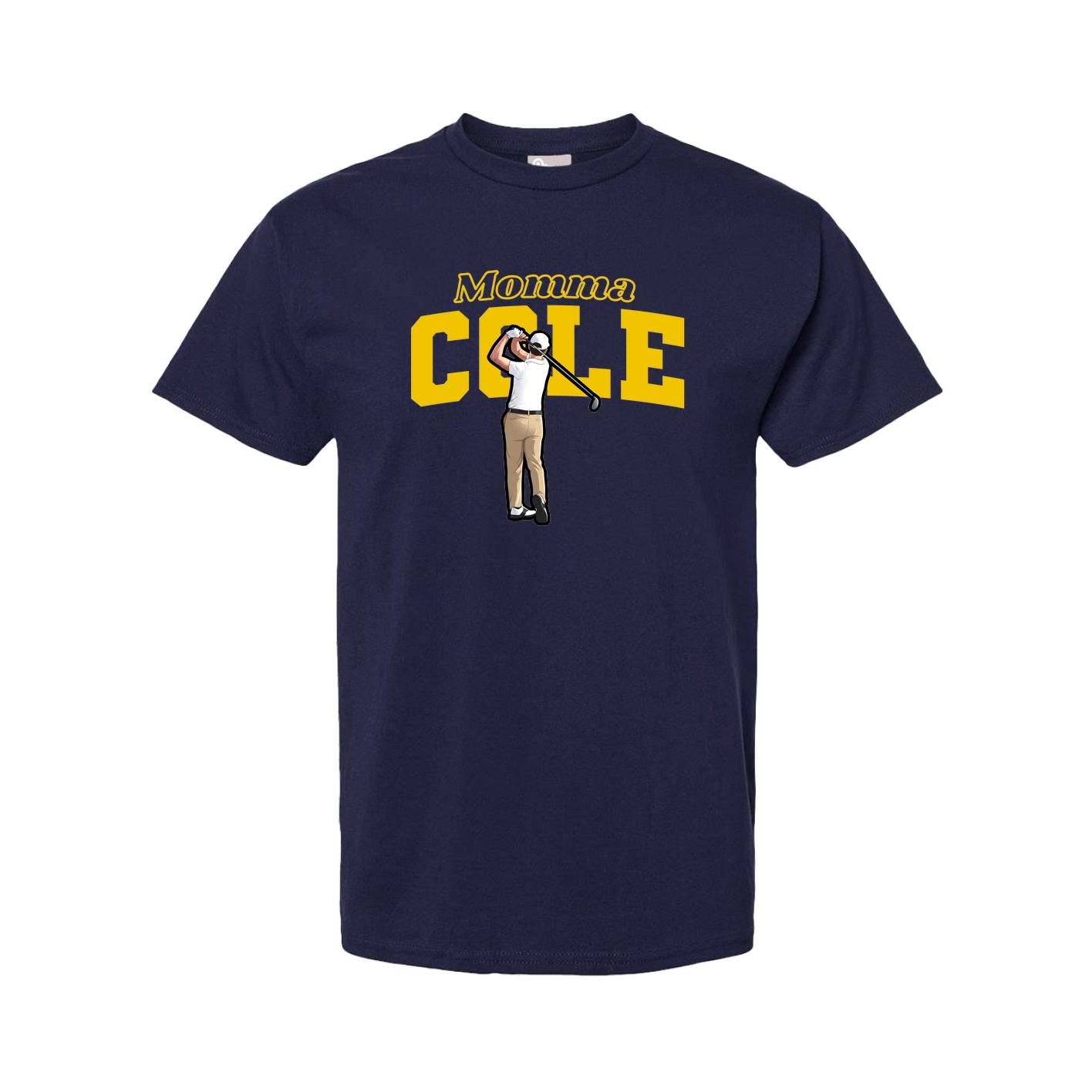 Youth Tee — Mothers Day Block in Navy