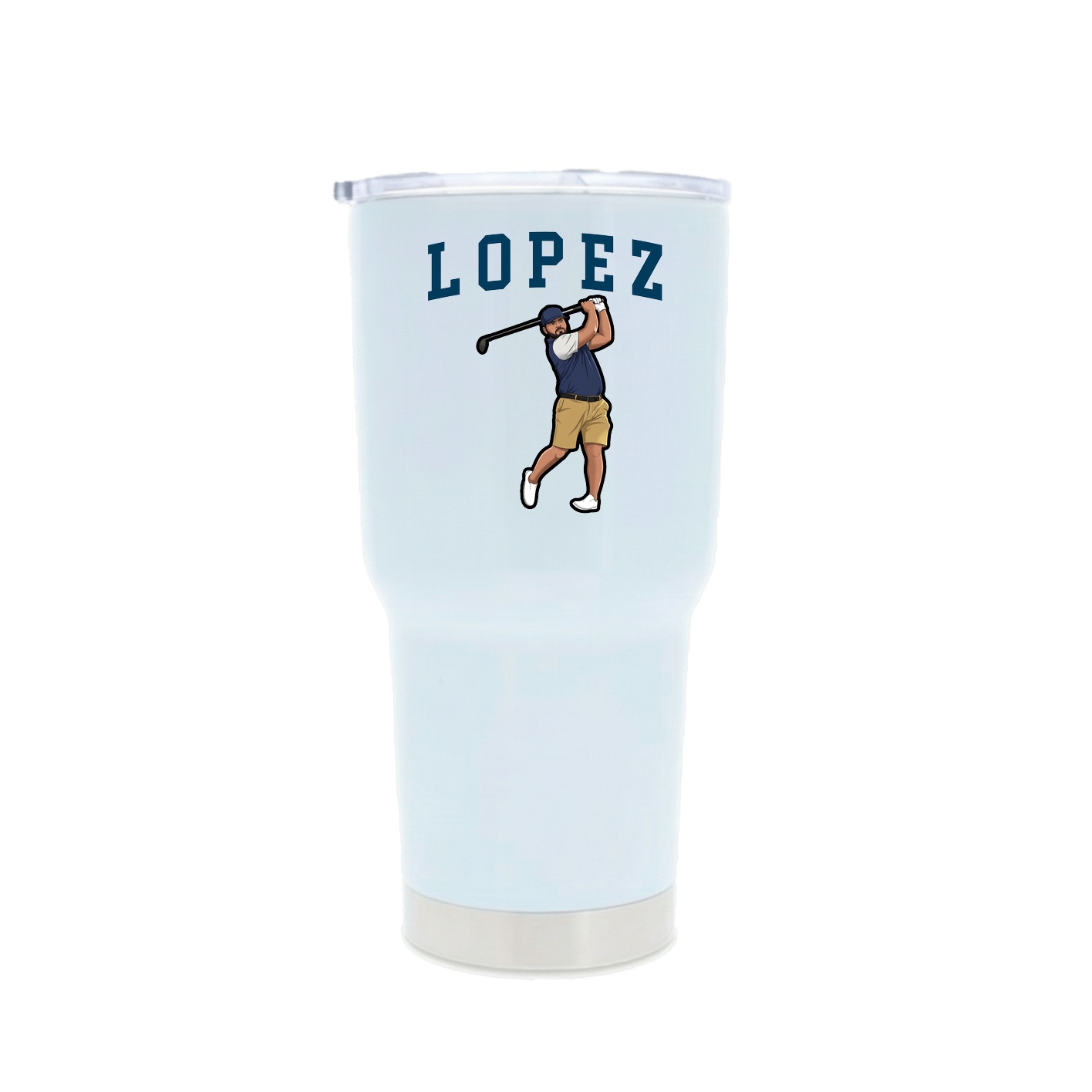 30oz Stainless Steel Tumbler — Shirsey in White