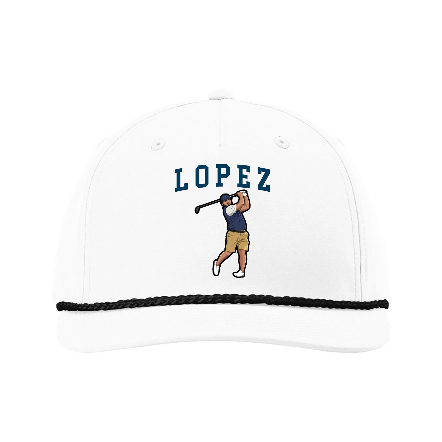 Five-Panel Classic Rope Cap — Shirsey in White