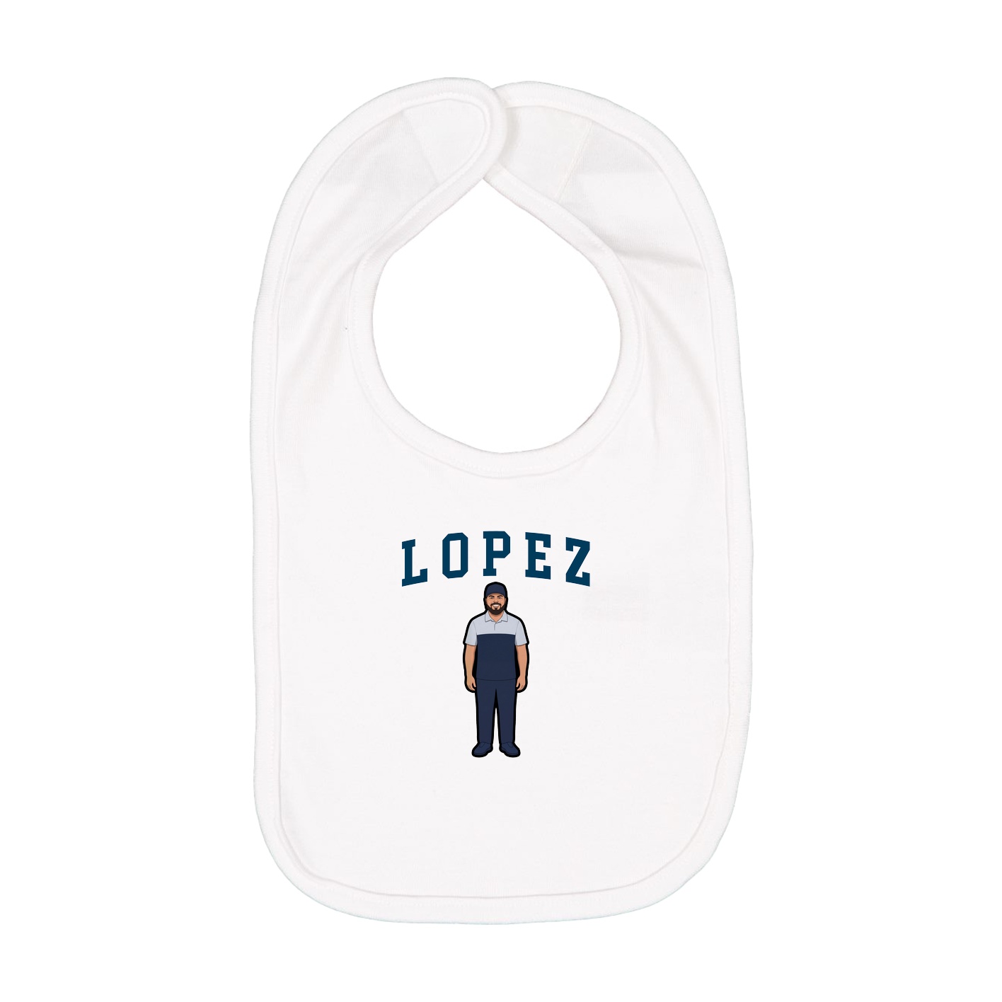Infant Bib — Shirsey in White