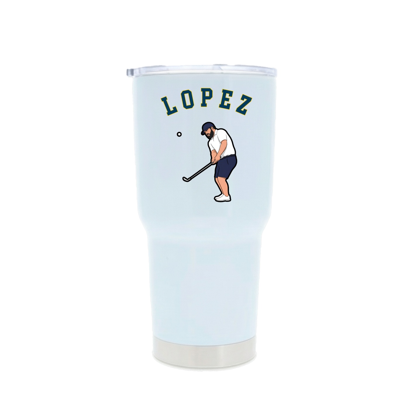 30oz Stainless Steel Tumbler — Shirsey Arch in White