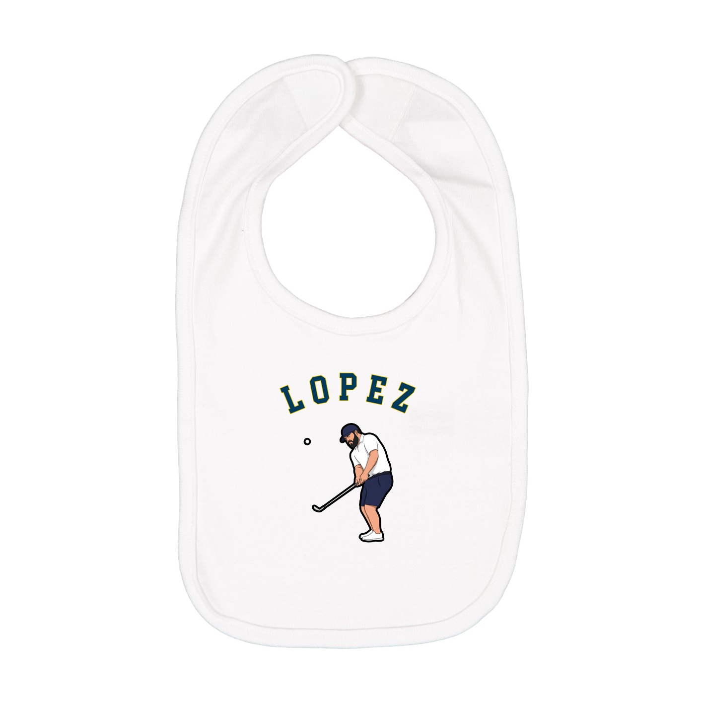 Infant Bib — Shirsey Arch in White