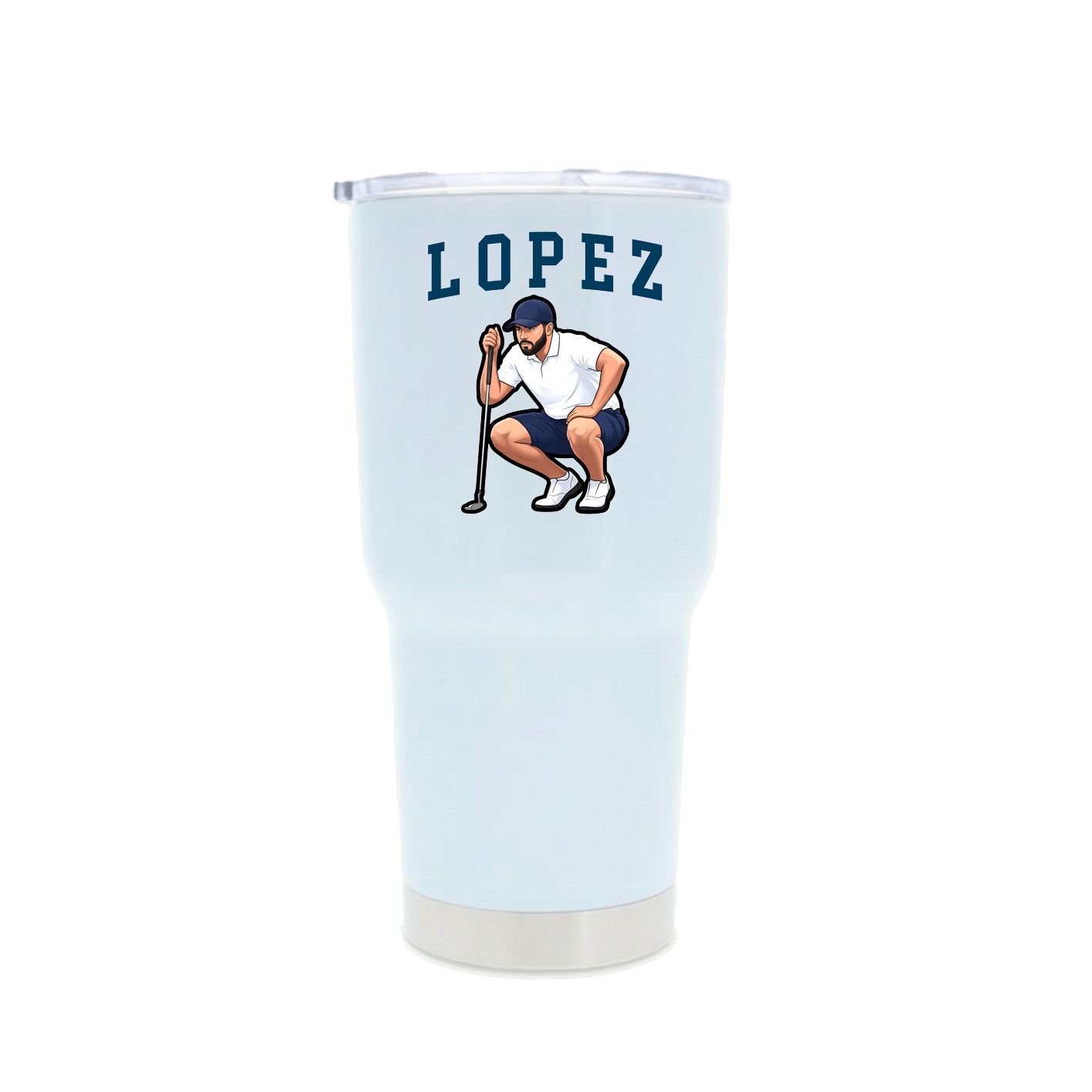 30oz Stainless Steel Tumbler — Shirsey in White
