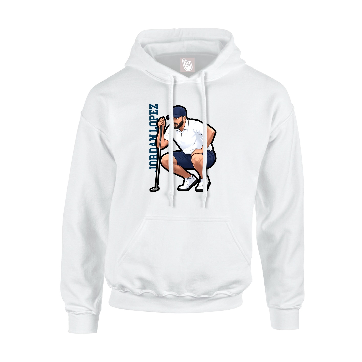Youth Hoodie — Name Vertical in White