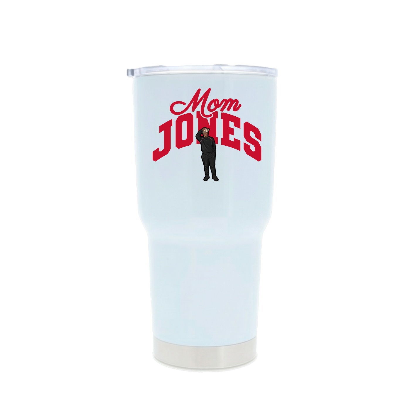 30oz Stainless Steel Tumbler — Mothers Day Arch in White