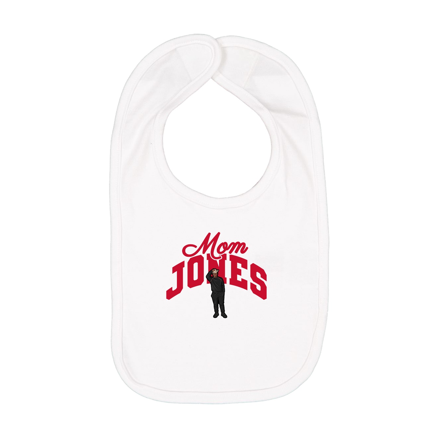 Infant Bib — Mothers Day Arch in White