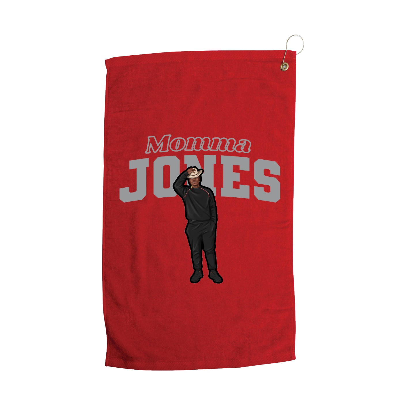 Golf Towel — Mothers Day Block in Red
