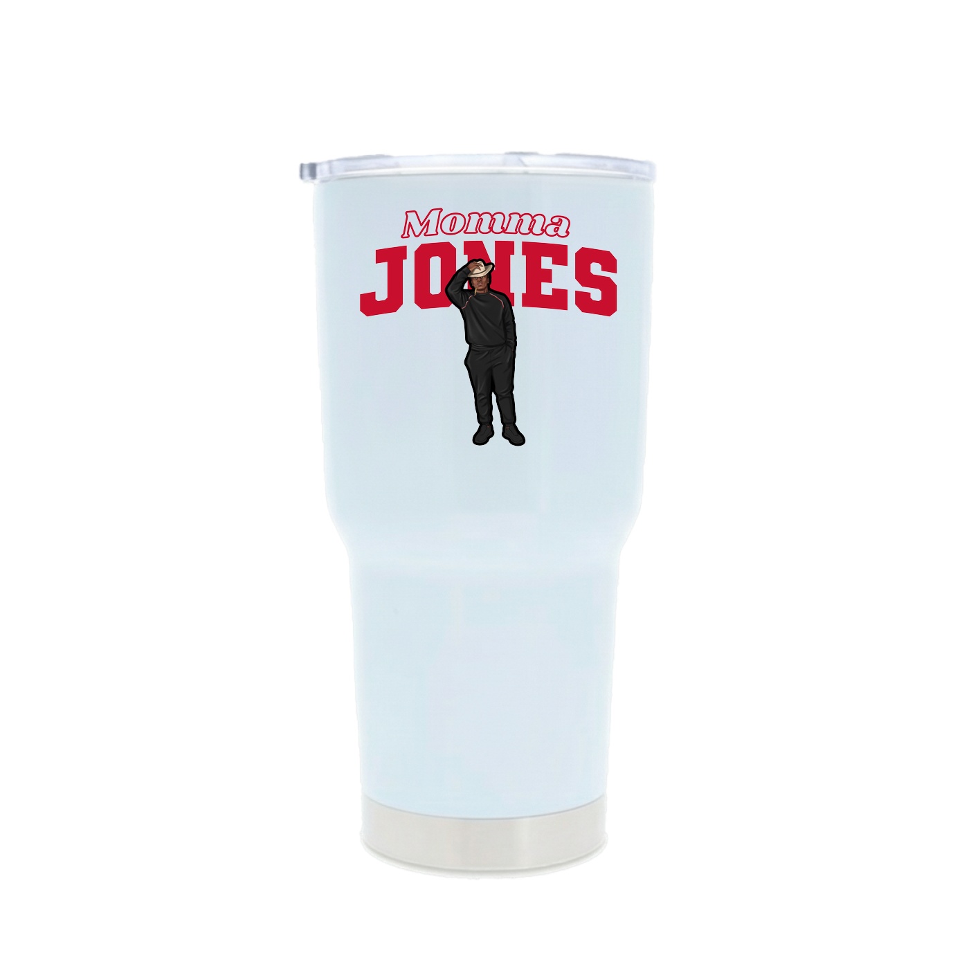30oz Stainless Steel Tumbler — Mothers Day Block in White