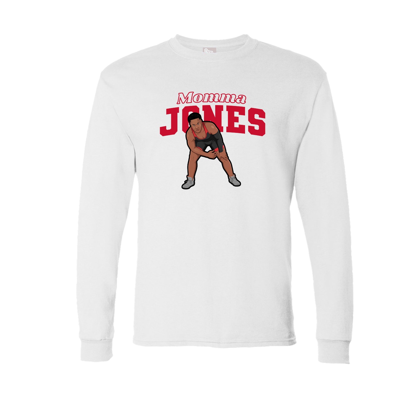Long Sleeve Tee — Mothers Day Block in White