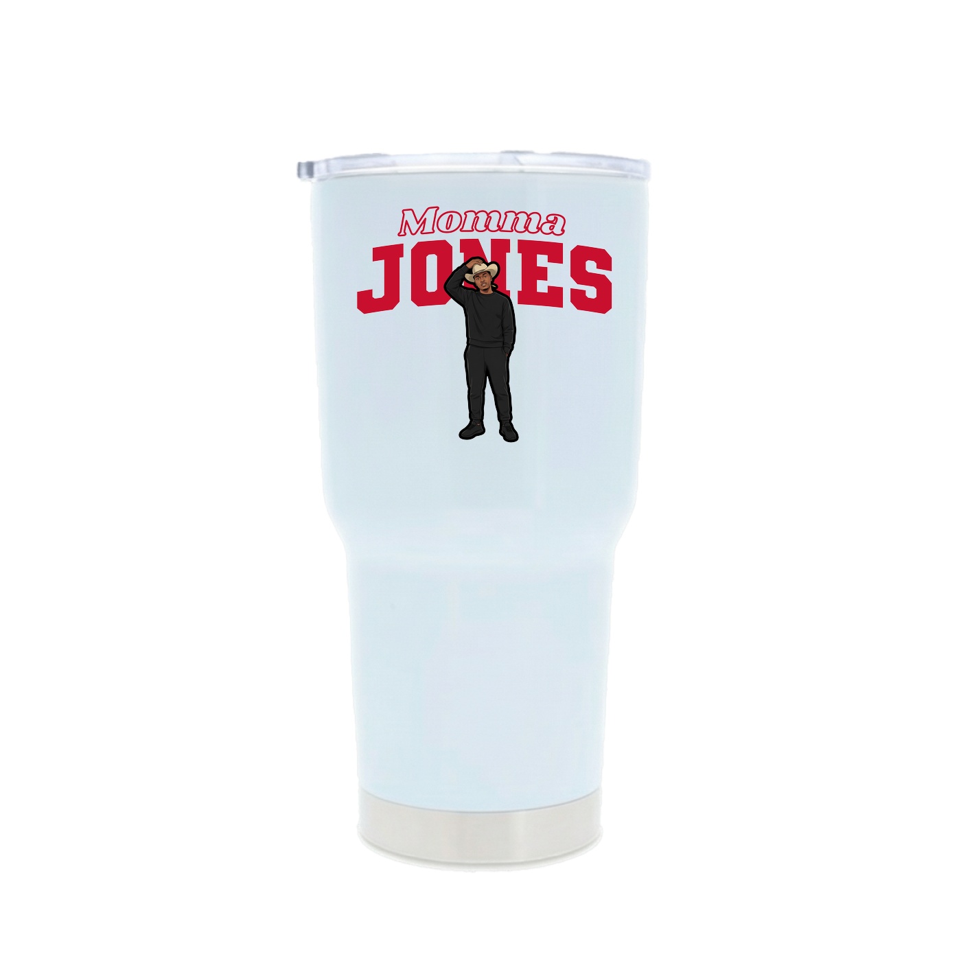 30oz Stainless Steel Tumbler — Mothers Day Block in White