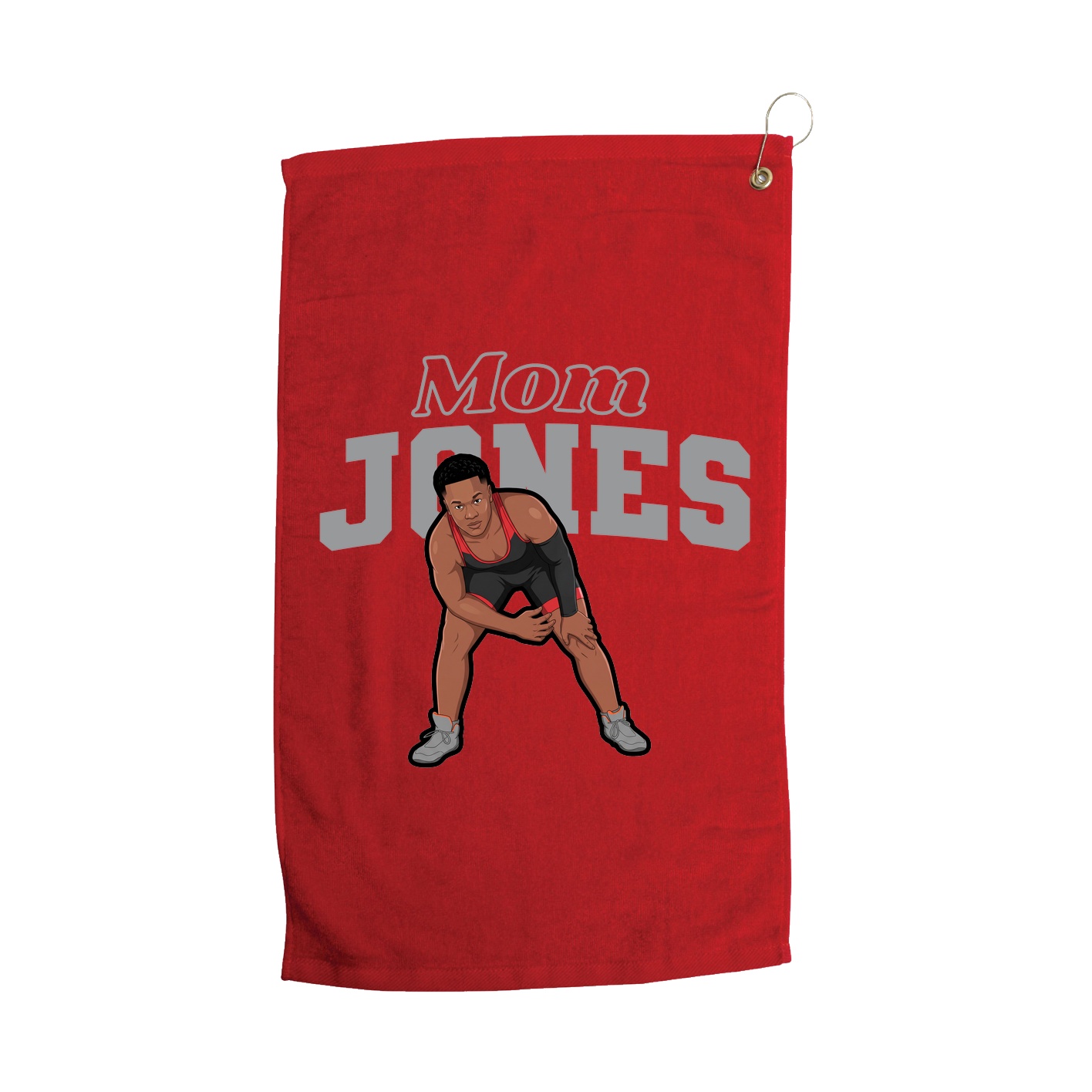 Golf Towel — Mothers Day Block in Red