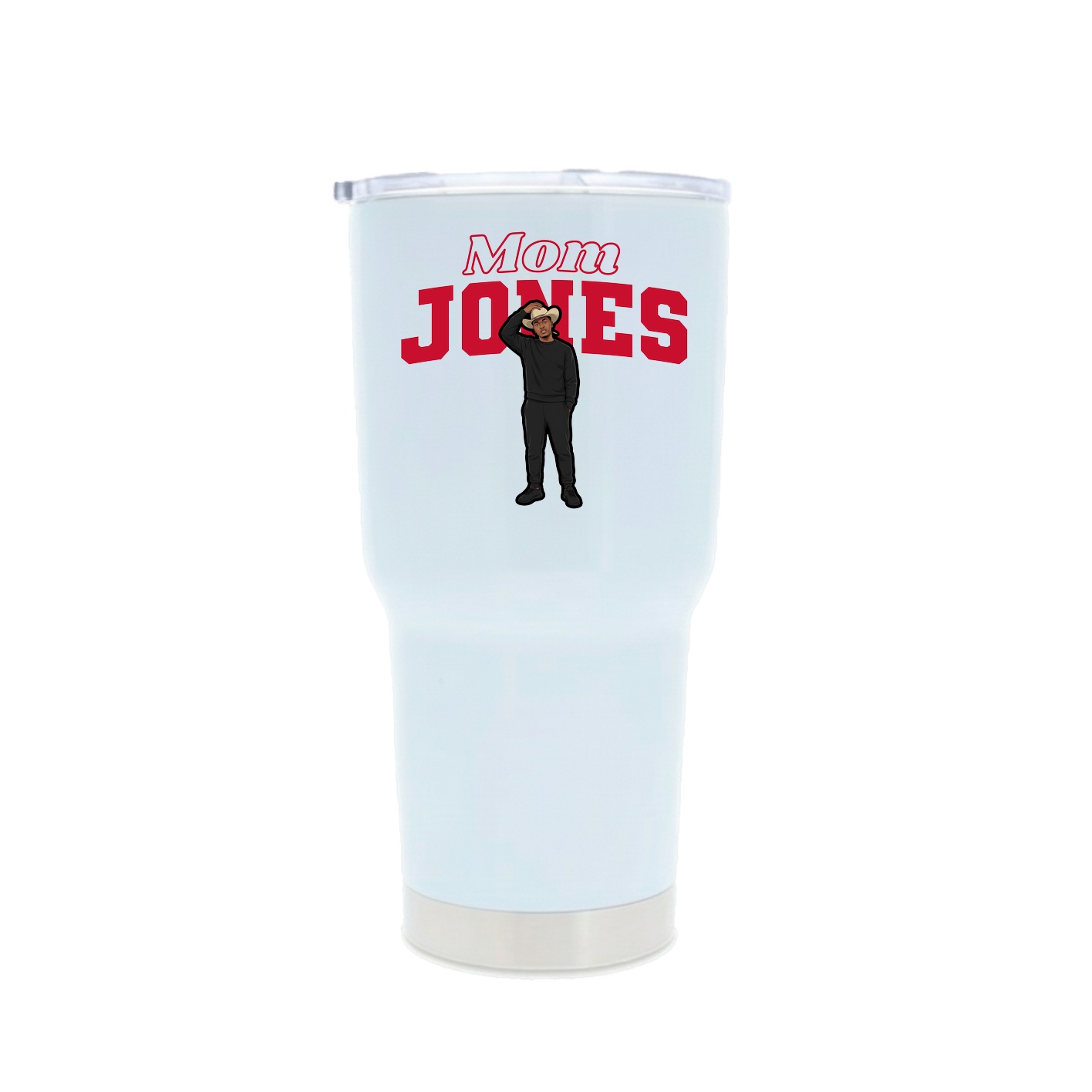 30oz Stainless Steel Tumbler — Mothers Day Block in White