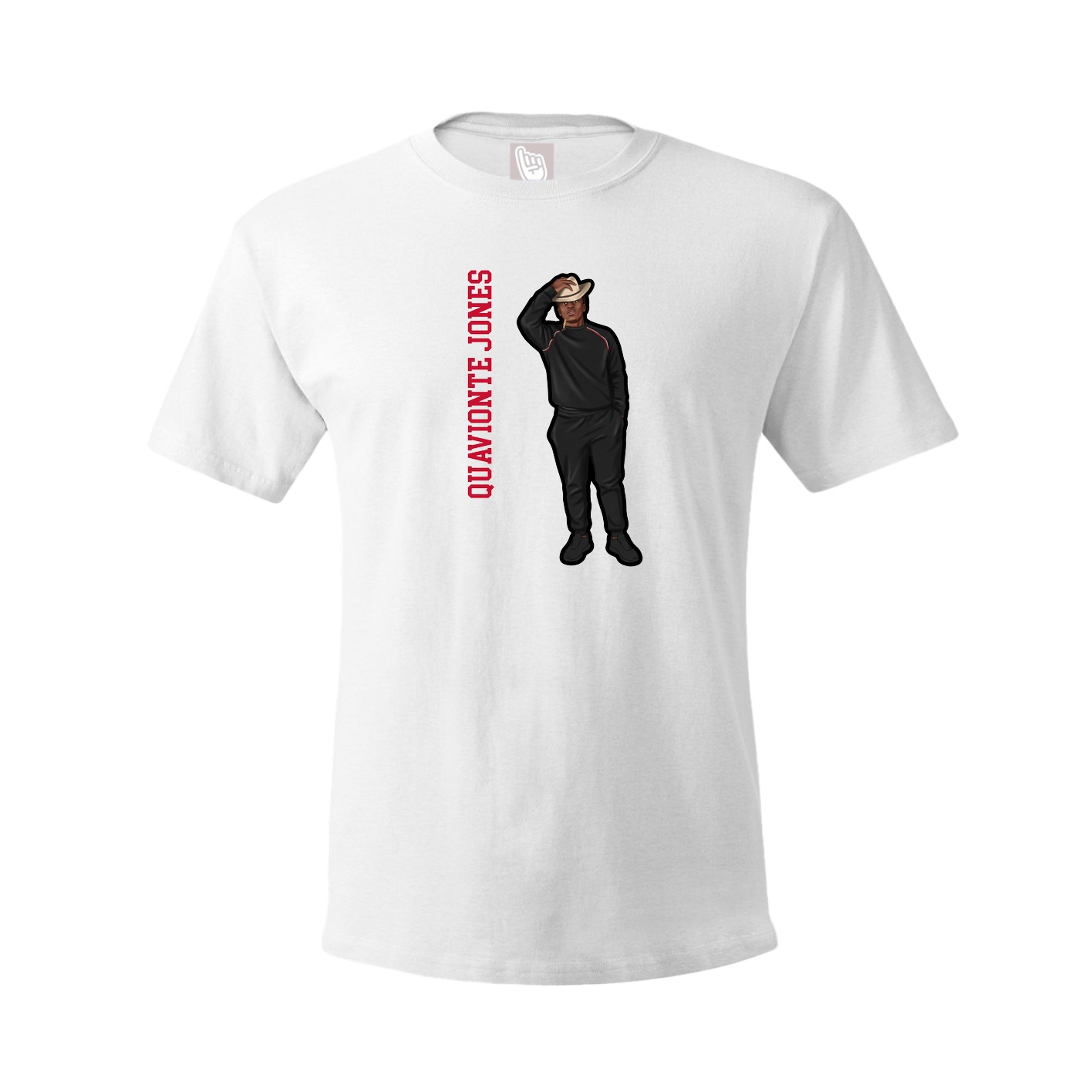 Tee — Name Vertical in White