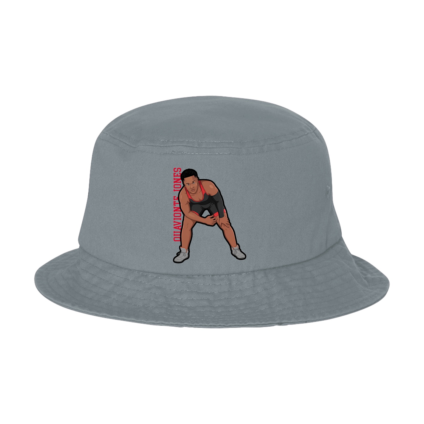 Bucket Cap — Name Vertical in Grey