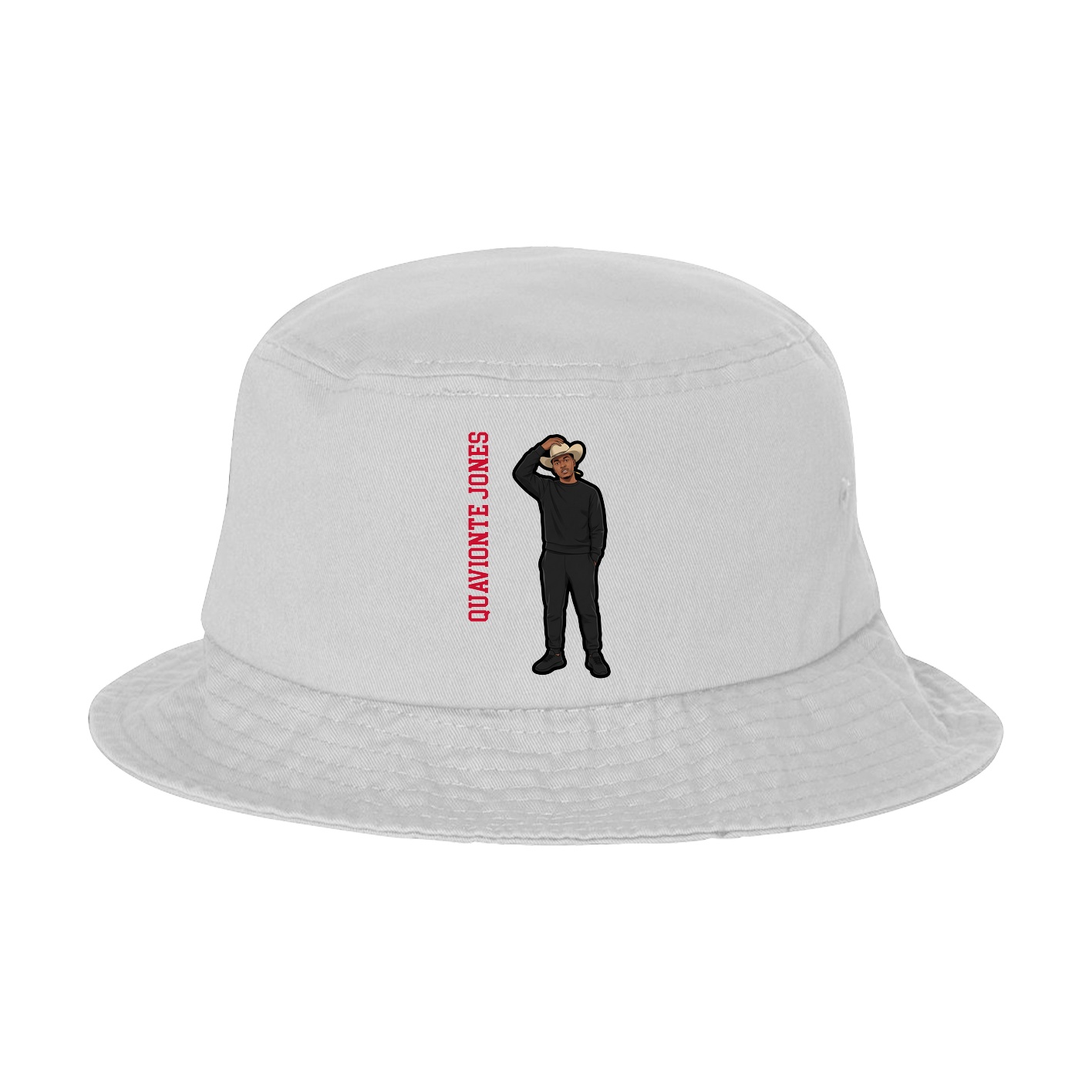 Bucket Cap — Name Vertical in White
