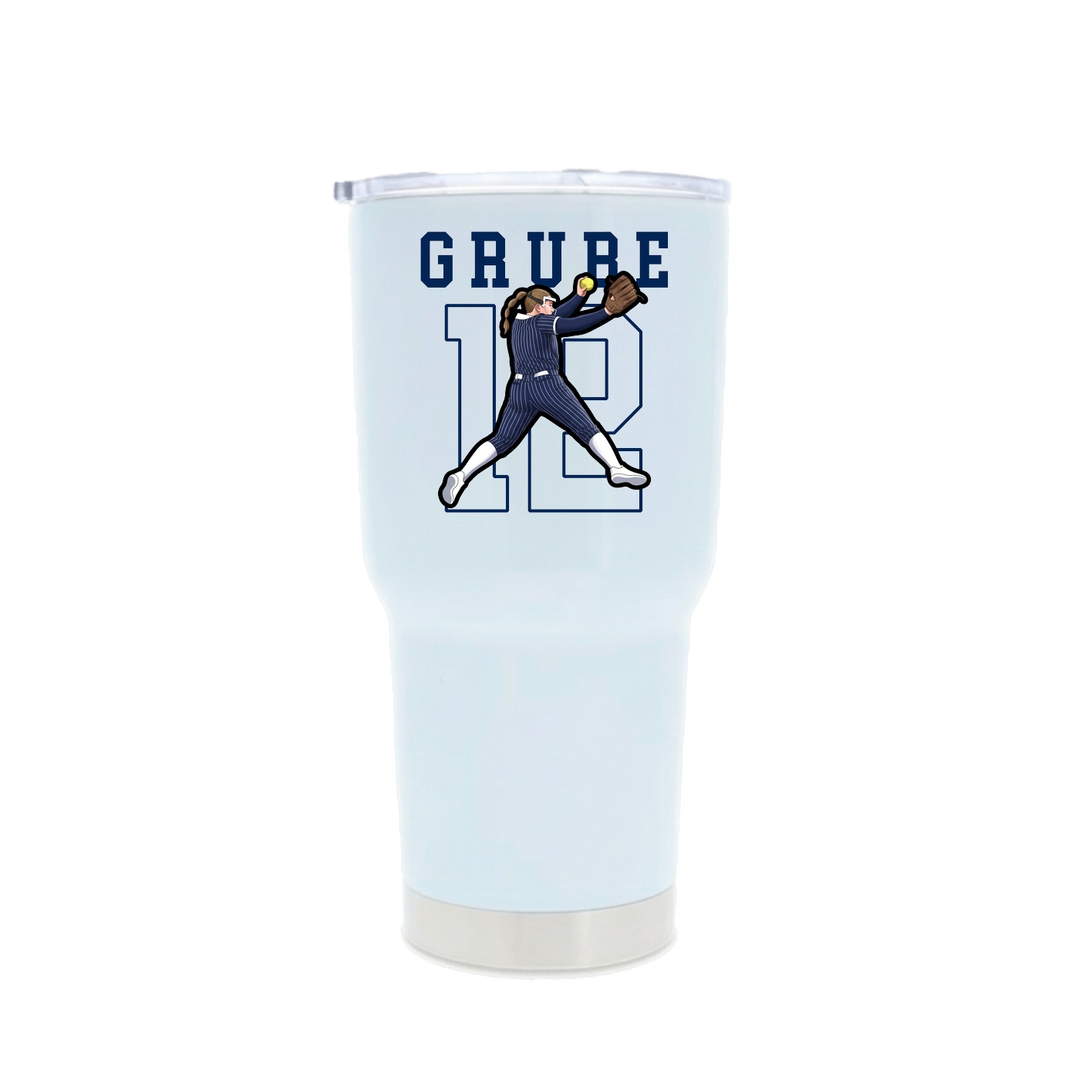30oz Stainless Steel Tumbler — Shirsey in White